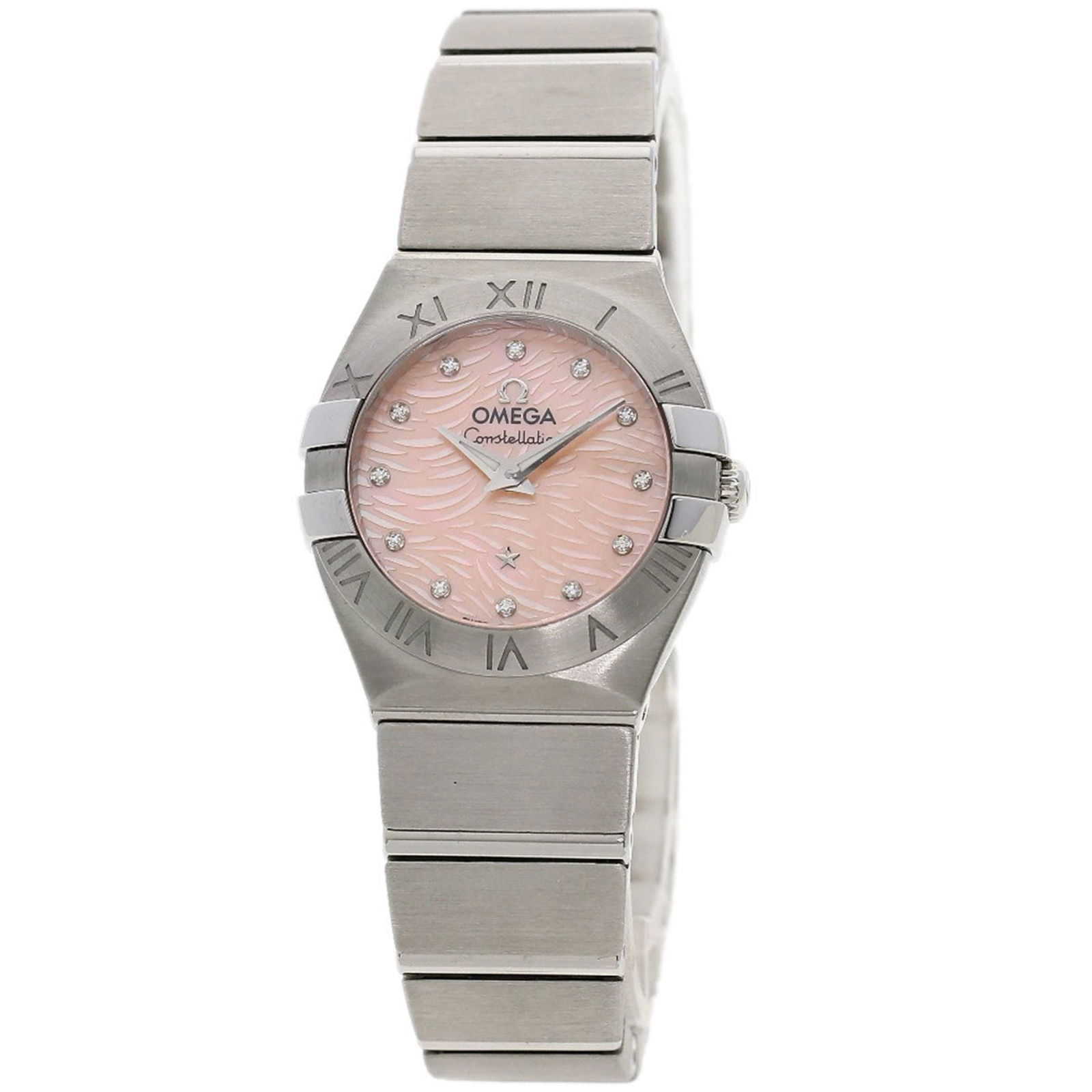 Ladies Omega Constellation Pink Dial Steel Watch 25mm Swiss Made (1 of 1)