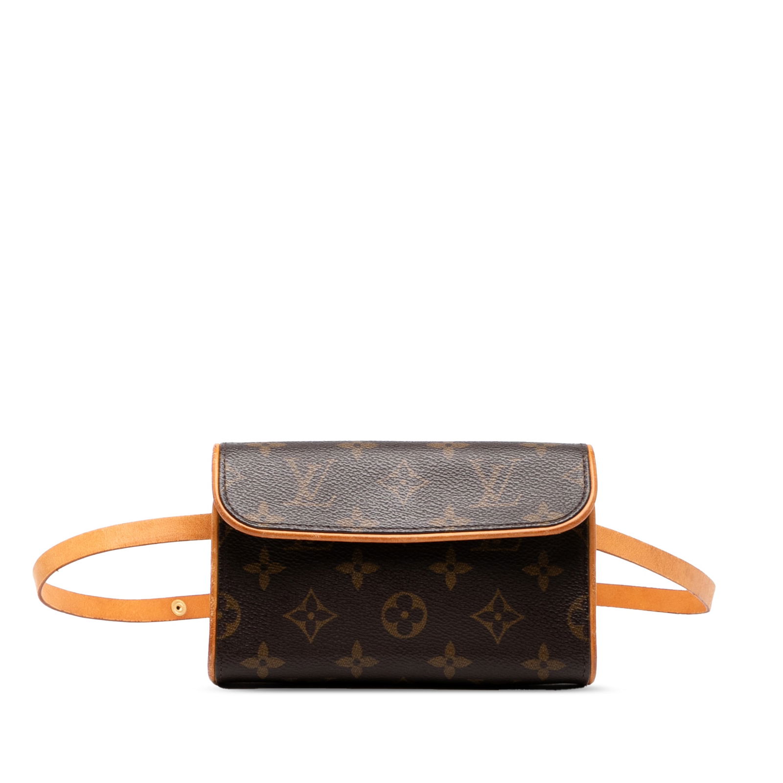 Louis Vuitton Monogram Pochette Florentine Brown Bag: Louis Vuitton Monogram Pochette Florentine Brown Bag The Louis Vuitton Monogram Pochette Florentine is a stylish and functional bag crafted from durable monogram canvas. It features a flat vachetta le