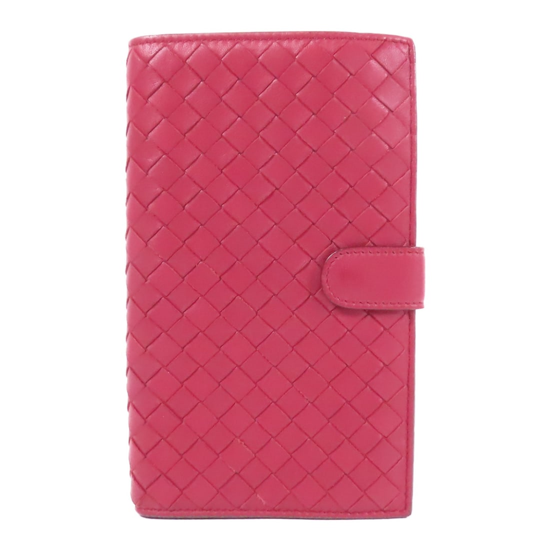 Bottega Veneta BV Long Wallet Red Intrecciato Leather GHW: Bottega Veneta BV Long Wallet Red Intrecciato Leather GHW This Bottega Veneta bifold wallet showcases the brand's signature Intrecciato leather craftsmanship in a vibrant red hue. Designed for functio