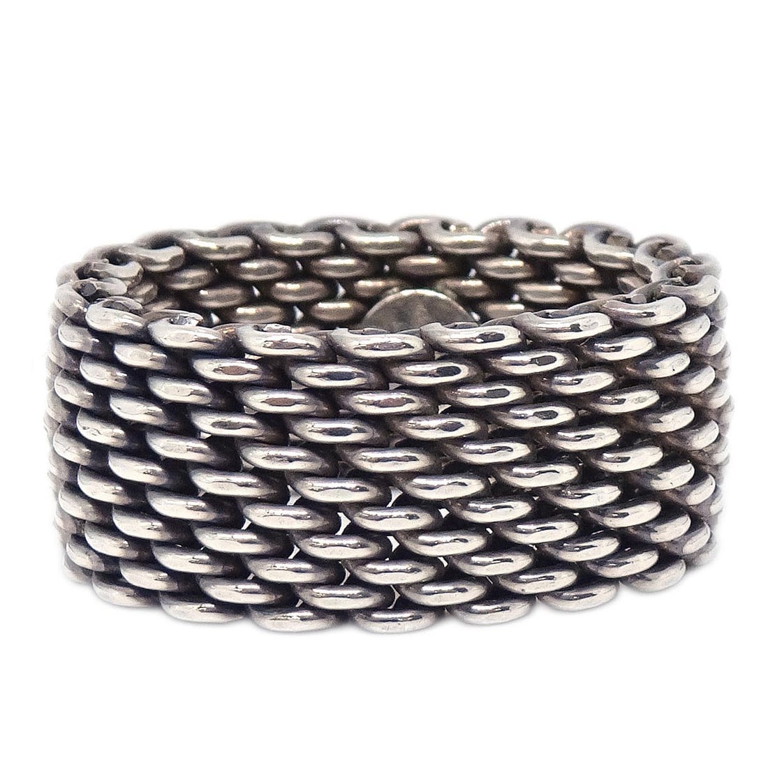 Tiffany & Co. Silver Round Ring Size 53 925 Vintage Jewelry (1 of 4)