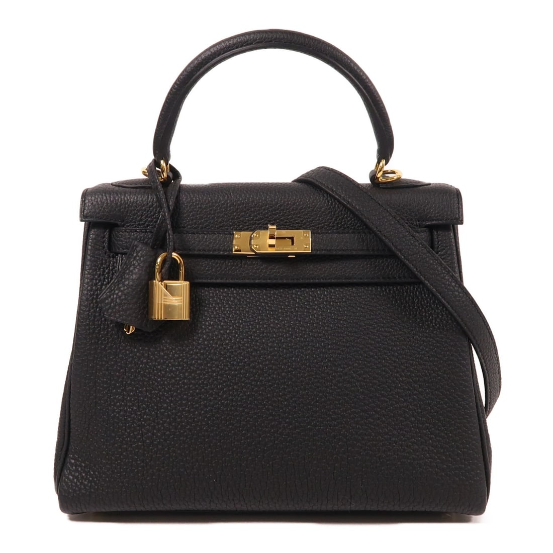 Hermes Kelly 25 Black Togo Leather Gold Hardware Shoulder Handbag (1 of 14)