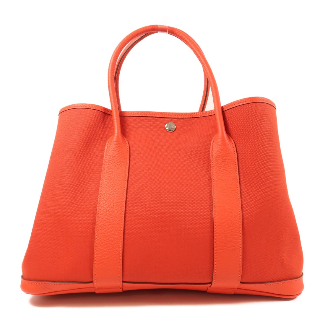 HERMES Garden Party PM Handbag Canvas Red PHW (1 of 13)