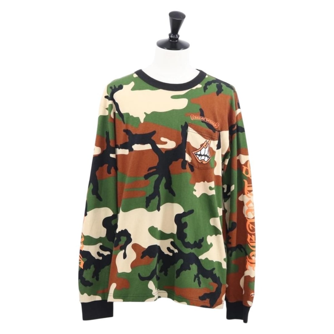 Chrome Hearts PRO Caution Matty Boy Green Long Sleeve T-Shirt Auth 142395M: Chrome Hearts PRO Caution Matty Boy Green Long Sleeve T-Shirt Auth 142395M Embrace a stylish blend of comfort and fashion with this Chrome Hearts long-sleeved T-shirt. Crafted from high-quality cotton