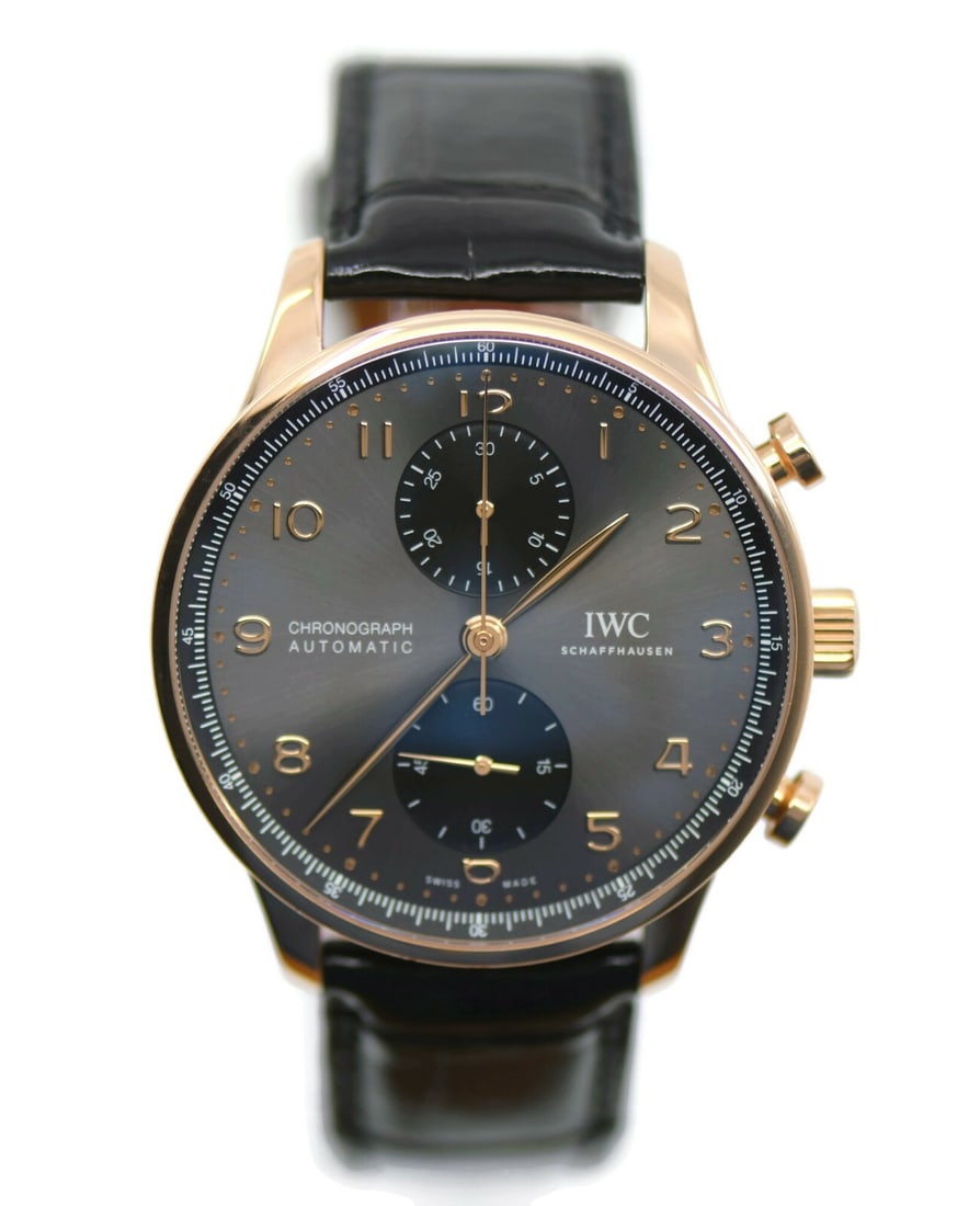 IWC Portuguese Chronograph 18K Rose Gold IW371610 with Box and Papers (1 of 6)