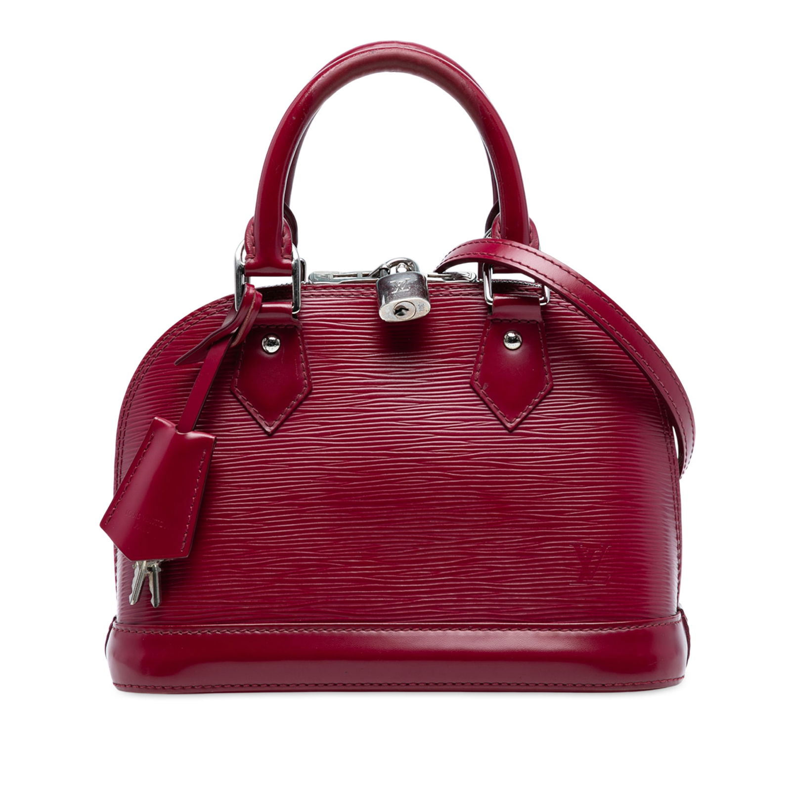 Louis Vuitton Epi Alma BB Pink Leather Bag with Repainted Handles (1 of 7)