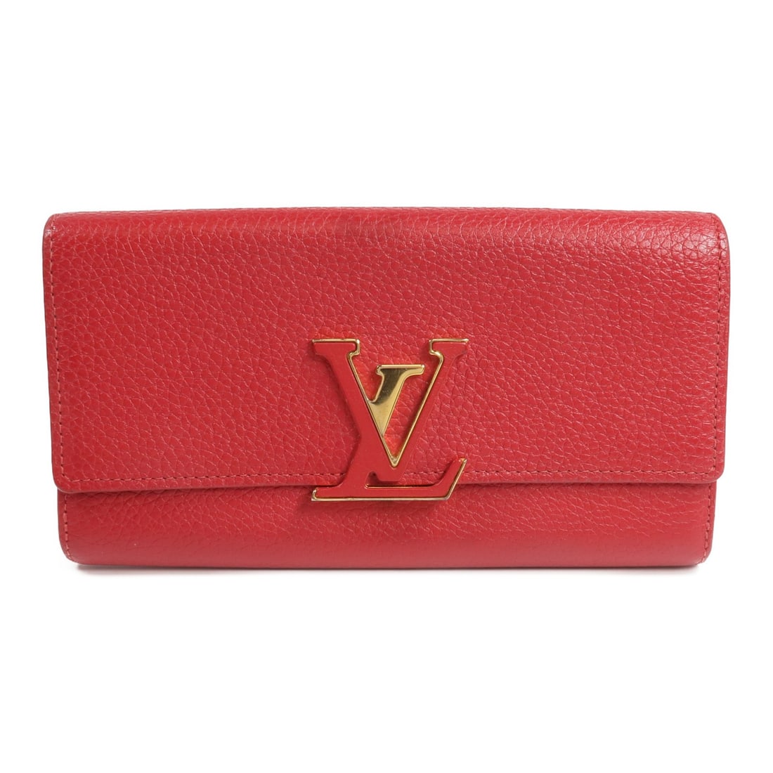LOUIS VUITTON Portefeuille Capucines Wallet M62367 Red Calfskin (1 of 18)