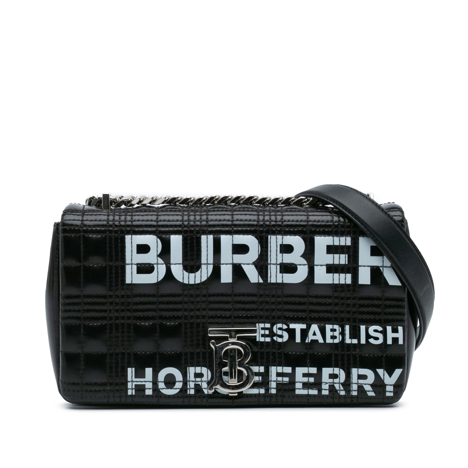 Burberry Small Patent Horseferry Lola Black Leather Crossbody Bag (1 of 10)