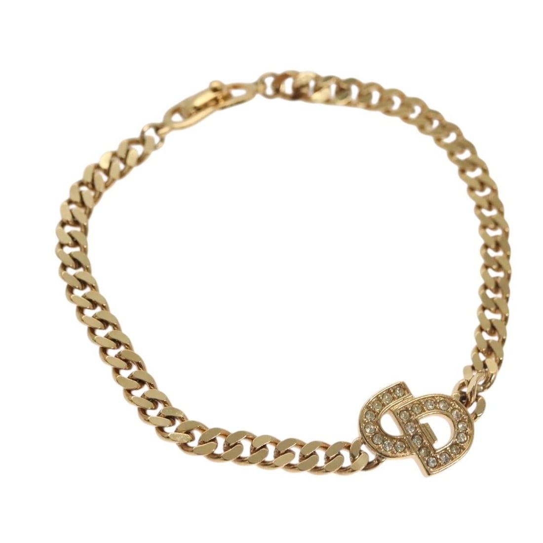 Christian Dior Gold Metal Bracelet Authentic 20cm (1 of 12)