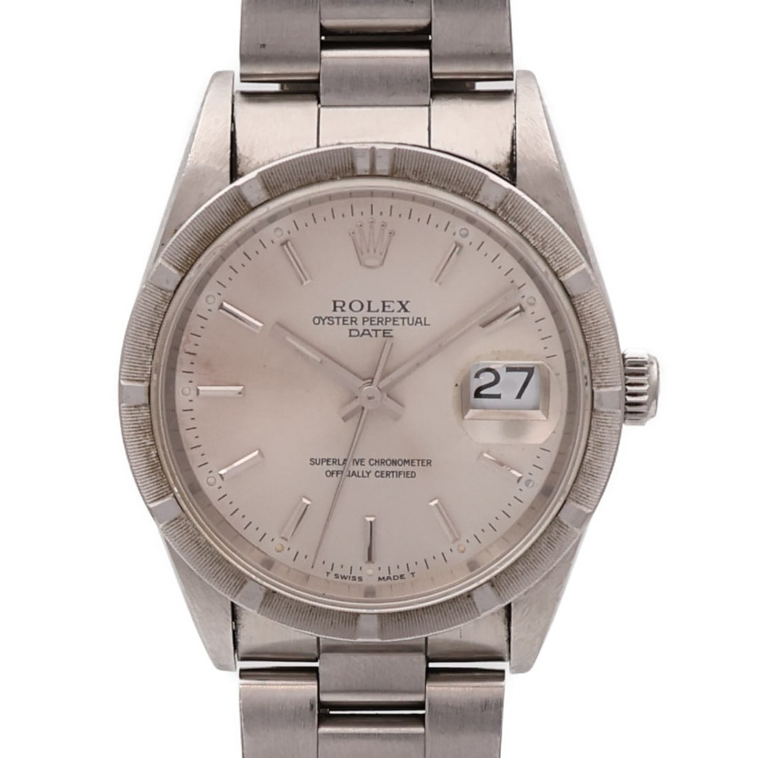 Rolex Oyster Perpetual Date 15210 Silver Dial Stainless Steel Automatic Watch (1 of 18)