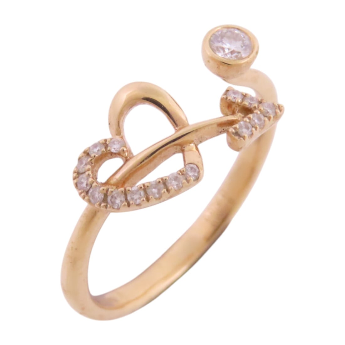 Elegant 18K Rose Gold Diamond Ring US 6.5 by JEWELRY (1 of 10)