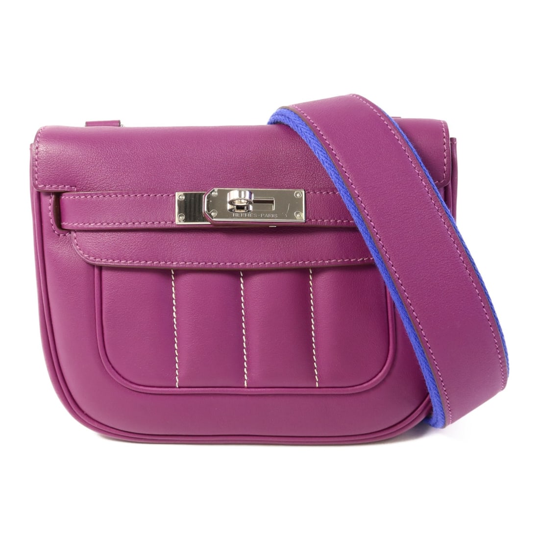 HERMES Berlin 21 Mini Shoulder Bag Swift Leather Purple (1 of 16)