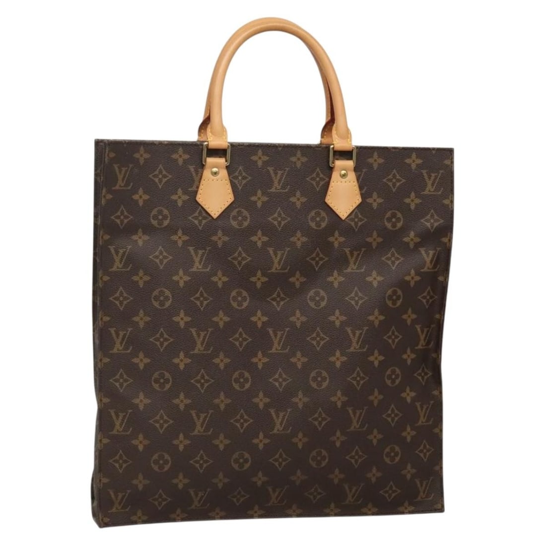 Authentic Louis Vuitton Monogram Sac Plat Hand Bag M51140 France (1 of 18)