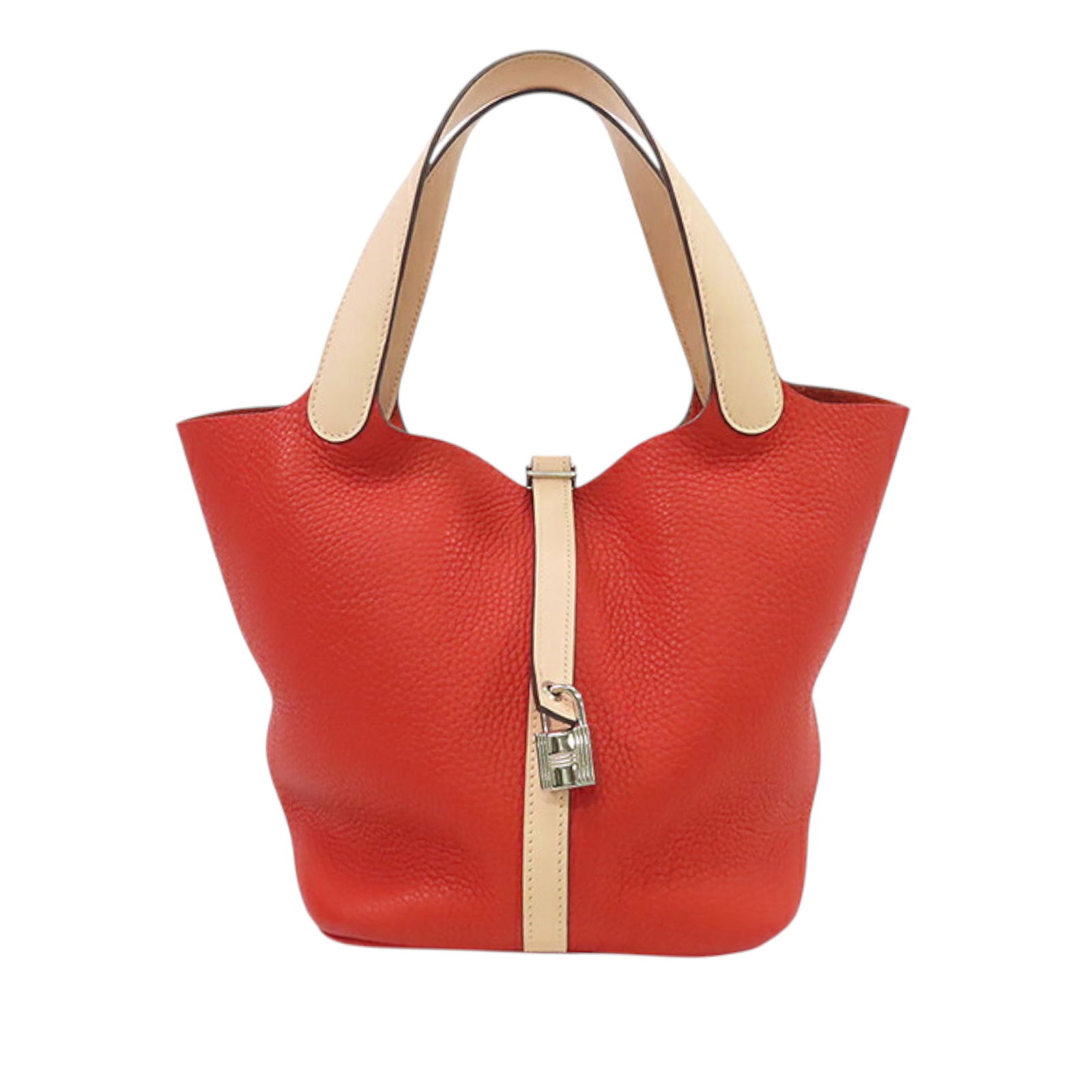 Hermes Bicolor Picotin Lock 22 Clemence Swift Leather Bag: Hermes Bicolor Picotin Lock 22 Clemence Swift Leather Bag The Hermes Bicolor Clemence and Swift Picotin Lock 22 is a stylish and versatile bag crafted from a combination of clemence leather and swift