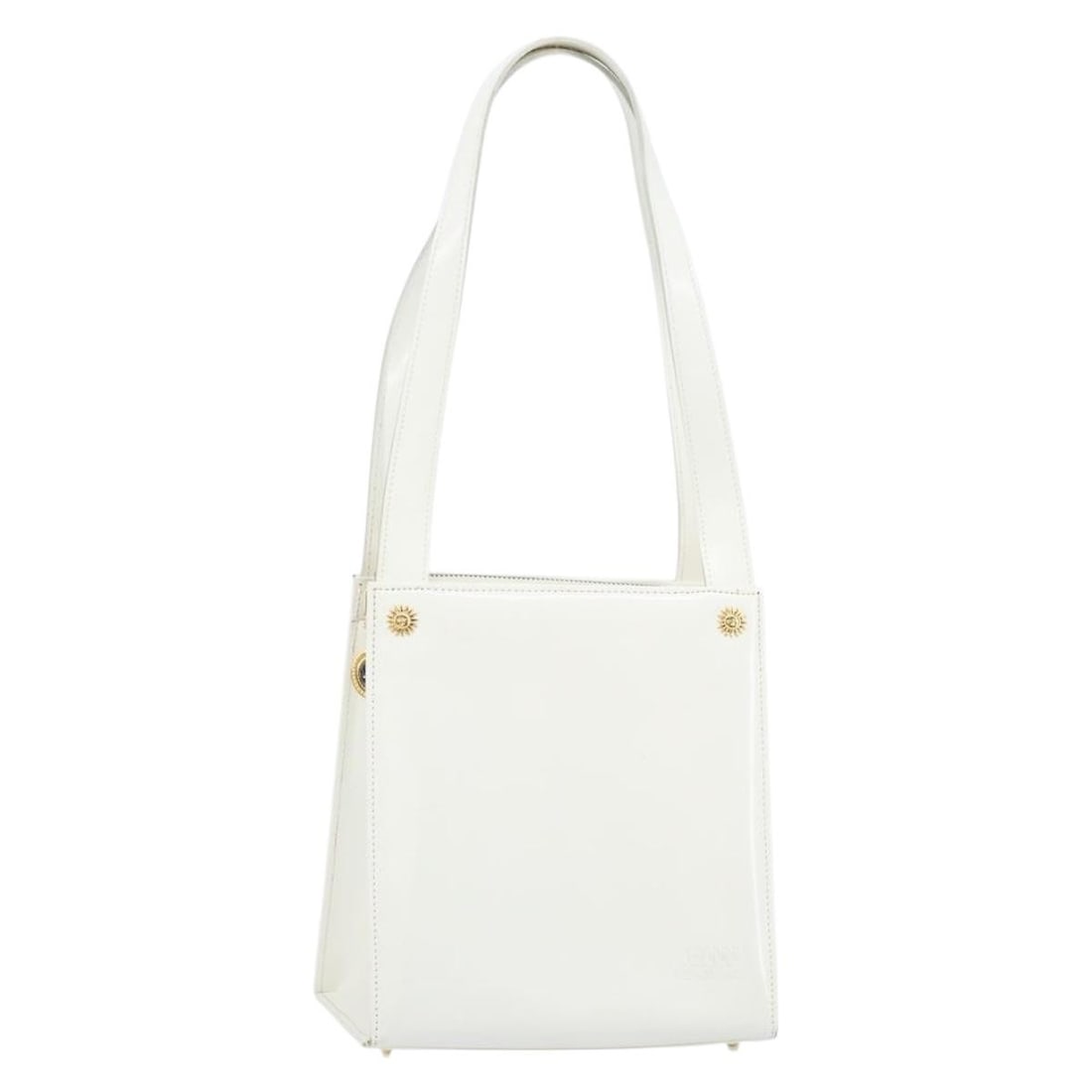 Gianni Versace White Gold Leather Shoulder Bag BA8015 Italy (1 of 18)