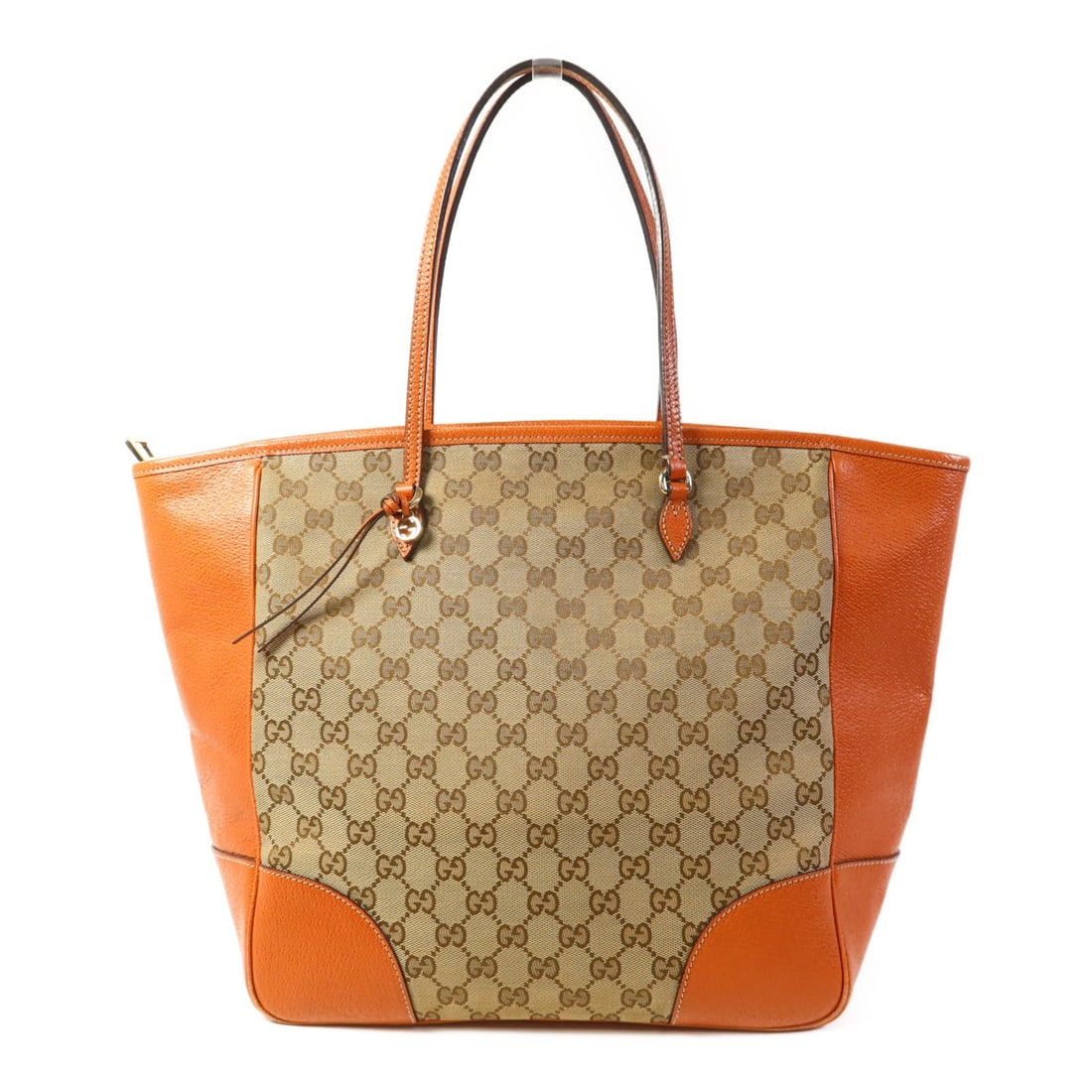 GUCCI Bree Tote Bag GG Canvas Orange Brown GHW 323671 (1 of 18)