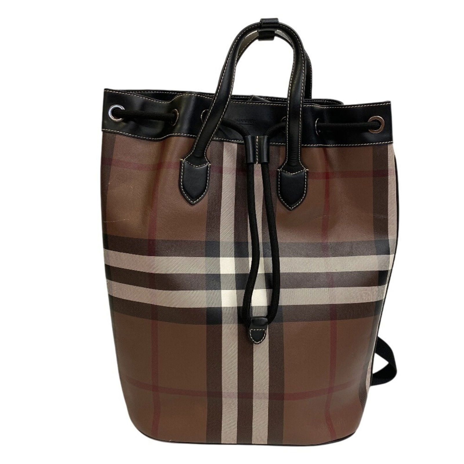Brown Canvas Tote Bag by Burberry Nova Check Pattern (1 of 1)