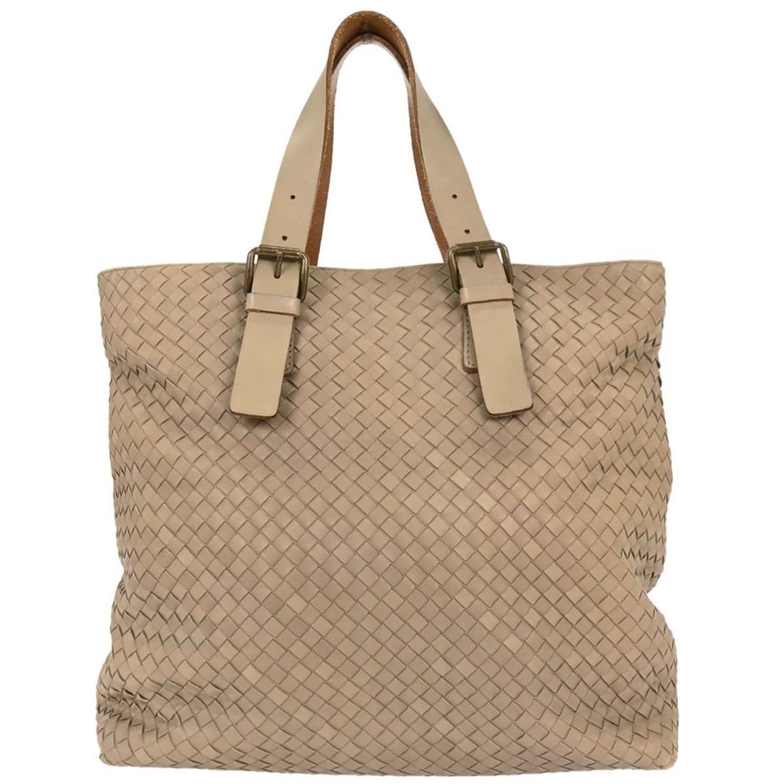 Bottega Veneta Intrecciato Beige Leather Tote Bag 169612 V7781 1520 (1 of 10)