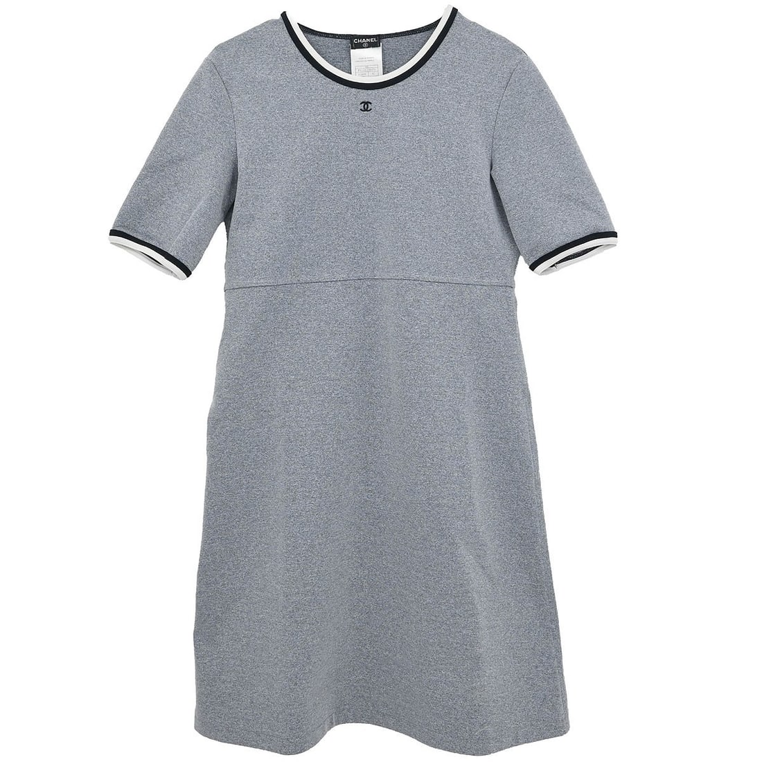 Chanel Gray Short Sleeve Sweater Dress Size 42 (1 of 10)