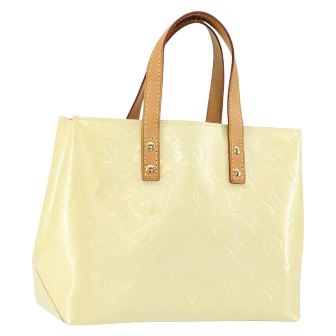 LOUIS VUITTON Monogram Vernis Reade PM Hand Bag Perle M91336 Auth: LOUIS VUITTON Monogram Vernis Reade PM Hand Bag Perle M91336 Auth This authentic LOUIS VUITTON Monogram Vernis Reade PM Hand Bag in the elegant Perle color features a stylish design crafted from durab