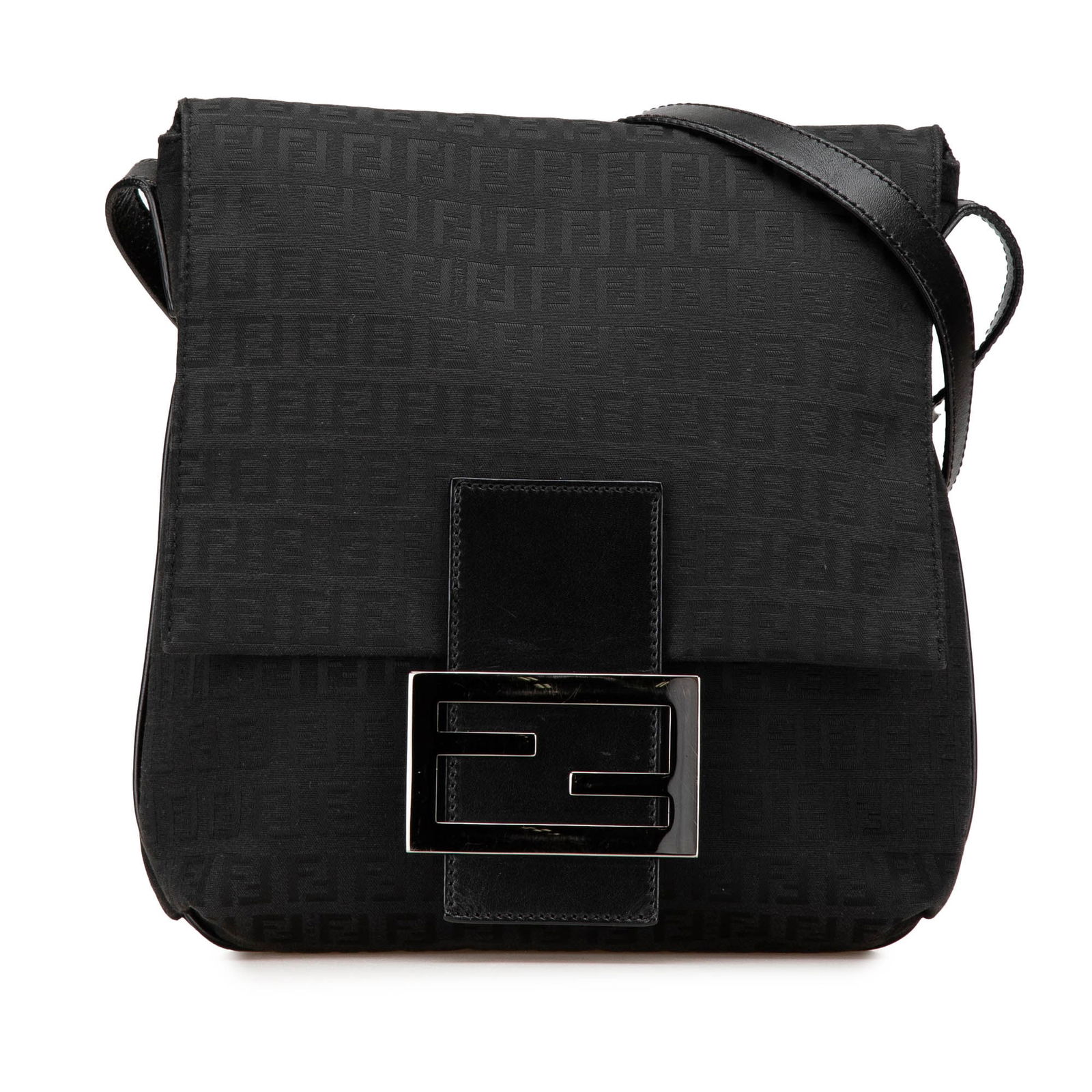 Fendi Zucchino Canvas Crossbody Bag Black Leather Trim Italy: Fendi Zucchino Canvas Crossbody Bag Black Leather Trim Italy Elevate your accessory collection with this Fendi Zucchino Canvas Crossbody bag, expertly crafted in Italy. This chic bag features a durabl