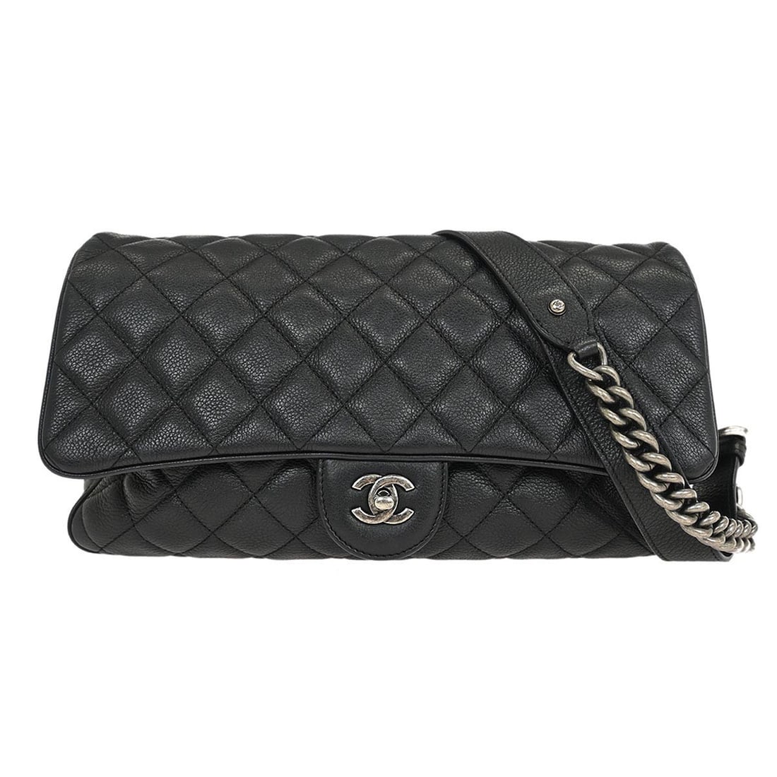 Chanel Black Calfskin Shoulder Bag with Chain Strap (1 of 10)