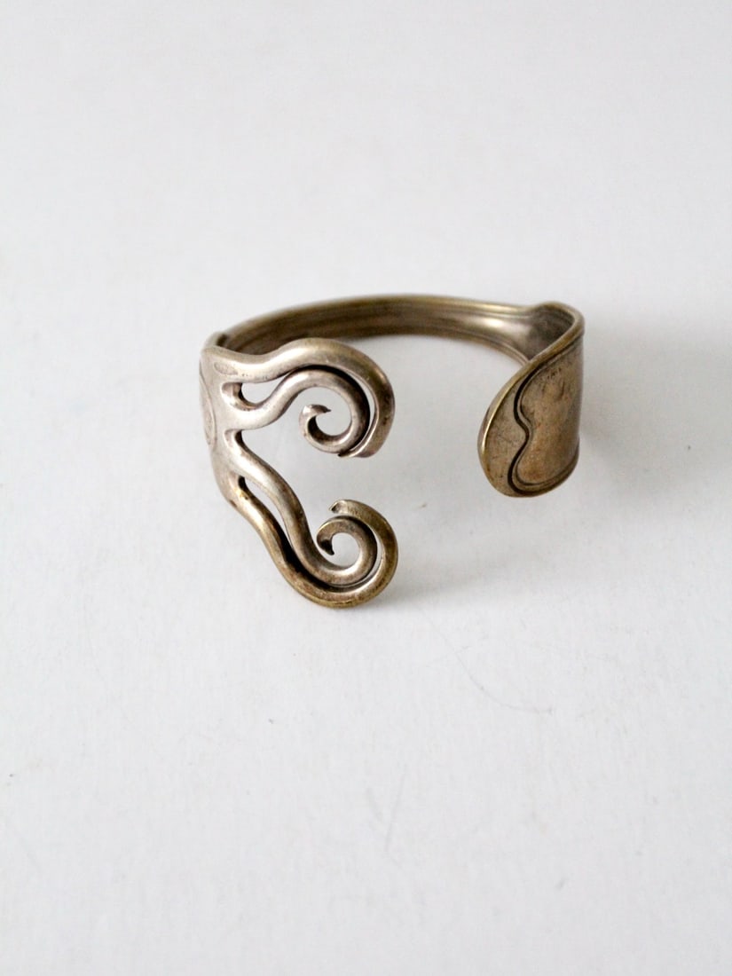 Vintage Fork Art Cuff Bracelet Found Folk Artist Unique Design (1 of 7)