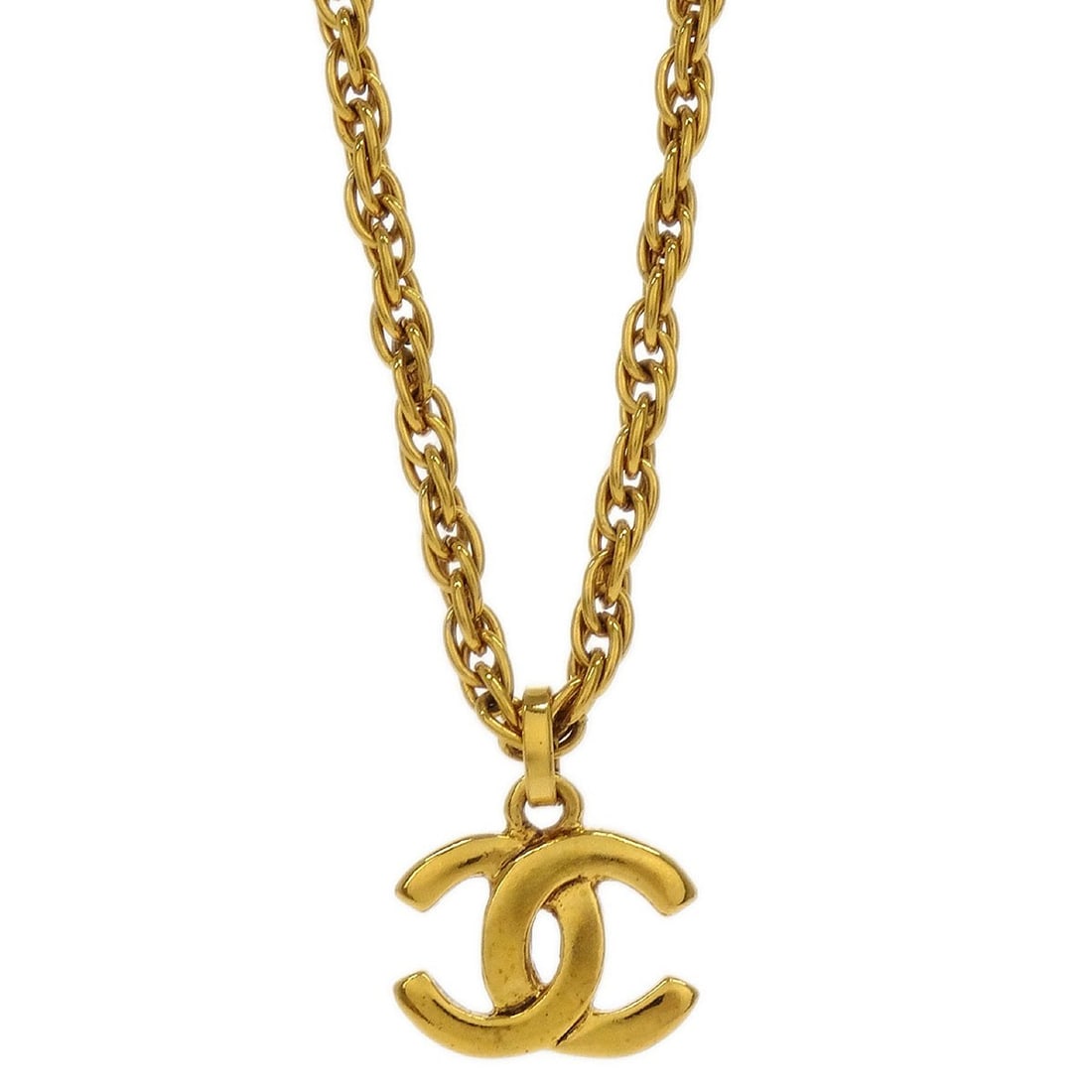 Chanel Gold Plated CC Charm Pendant Necklace from France (1 of 4)