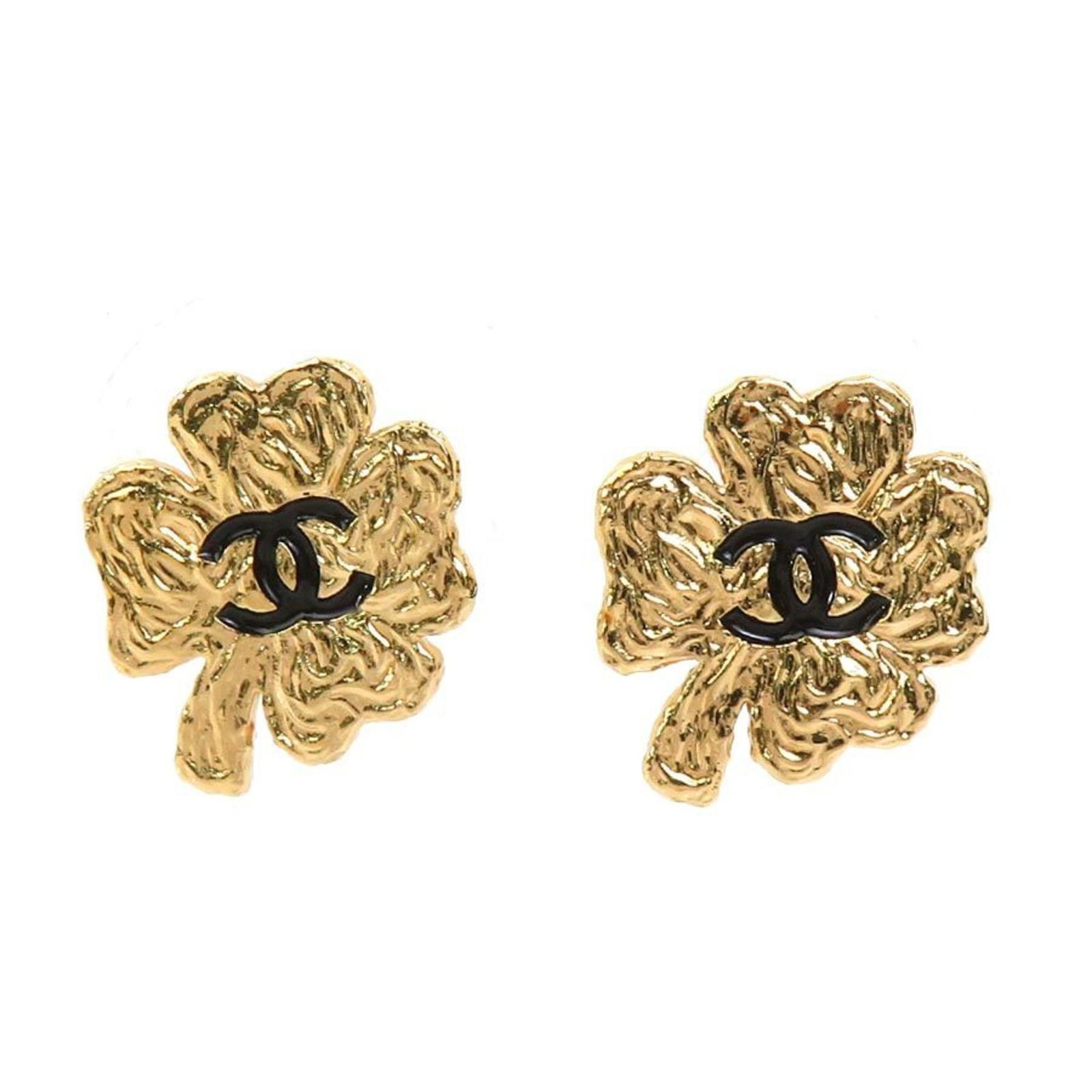 Chanel Clover Gold Plated Brooch 25mm x 20mm (1 of 5)