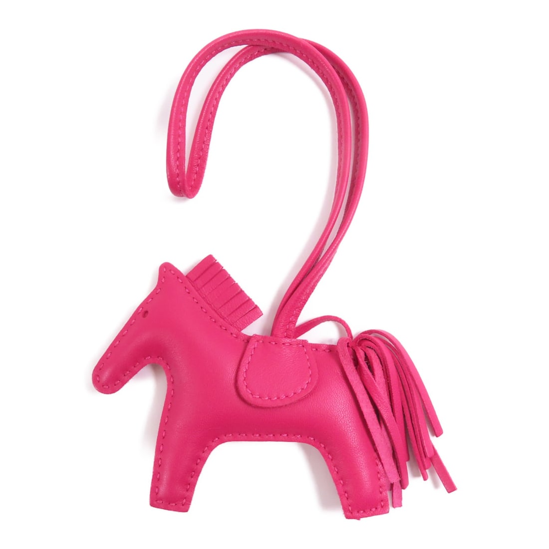 HERMES Rodeo PM Charm Red Lambskin Leather (1 of 9)