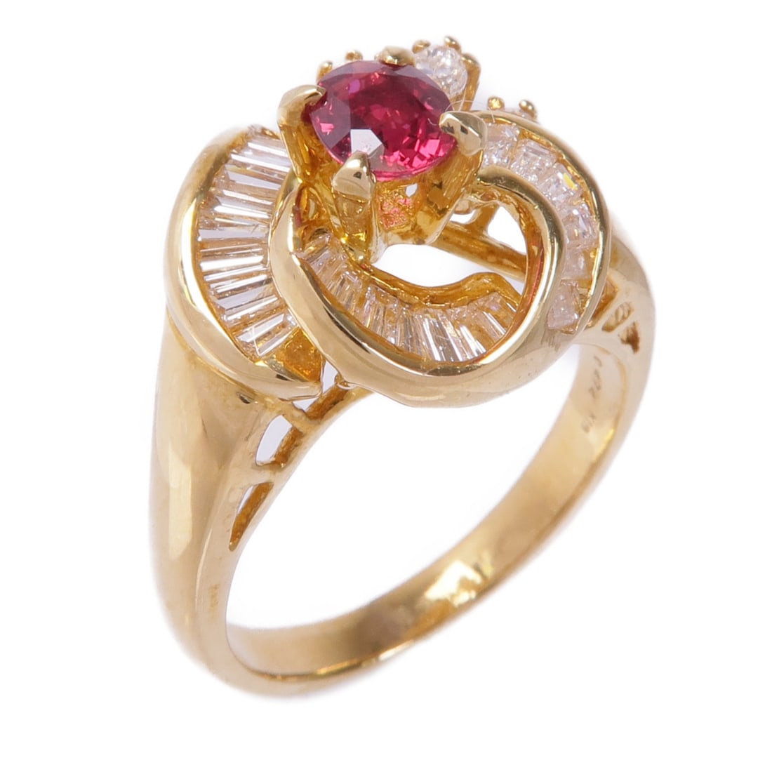 Ruby Diamond Ring in 18K Yellow Gold Size 6 by JEWELRY (1 of 8)