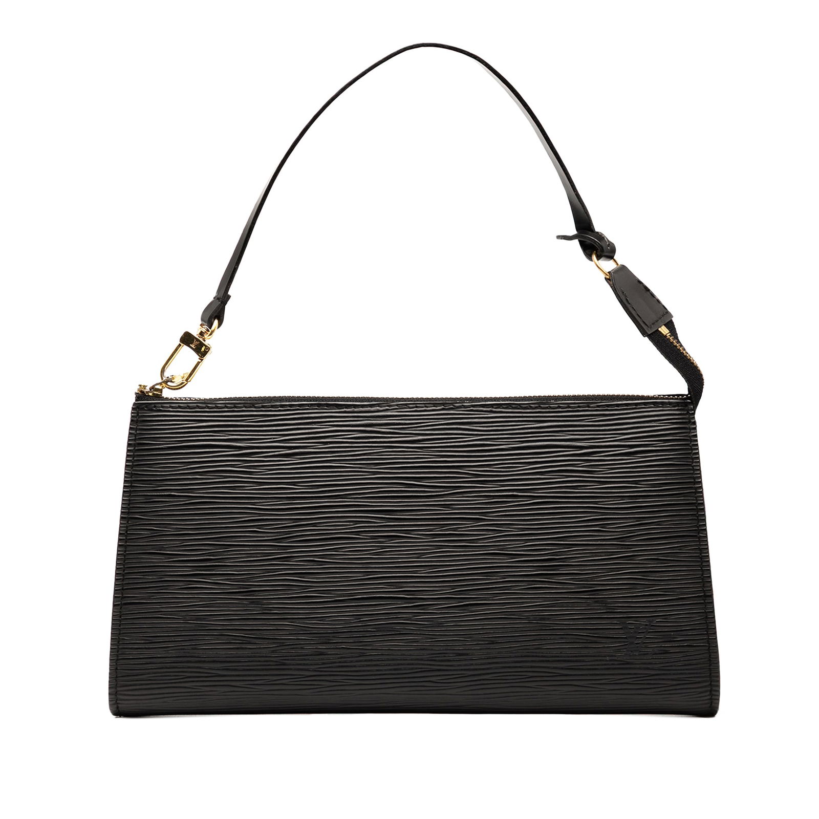 Louis Vuitton Epi Pochette Accessoires Black Leather Bag: Louis Vuitton Epi Pochette Accessoires Black Leather Bag The Louis Vuitton Epi Pochette Accessoires is a stylish and functional bag crafted from durable black epi leather. It features a detachable fla
