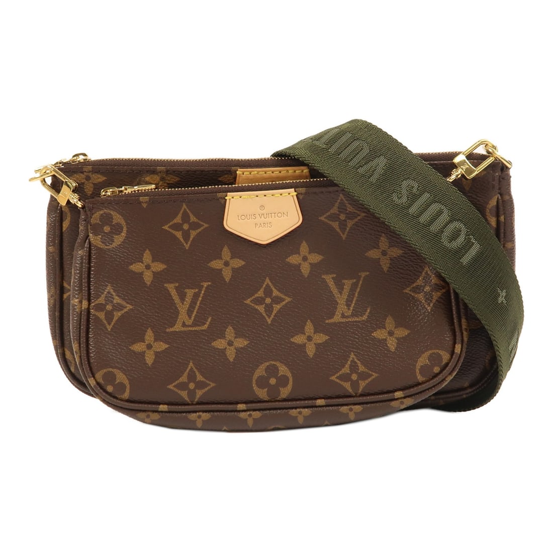 Louis Vuitton Monogram Multi Pochette Accessoires Two Way Shoulder Bag M44813: Louis Vuitton Monogram Multi Pochette Accessoires Two Way Shoulder Bag M44813 This Louis Vuitton Multi Pochette Accessoires is a 2-way shoulder bag crafted from brown PVC coated canvas in the signatur