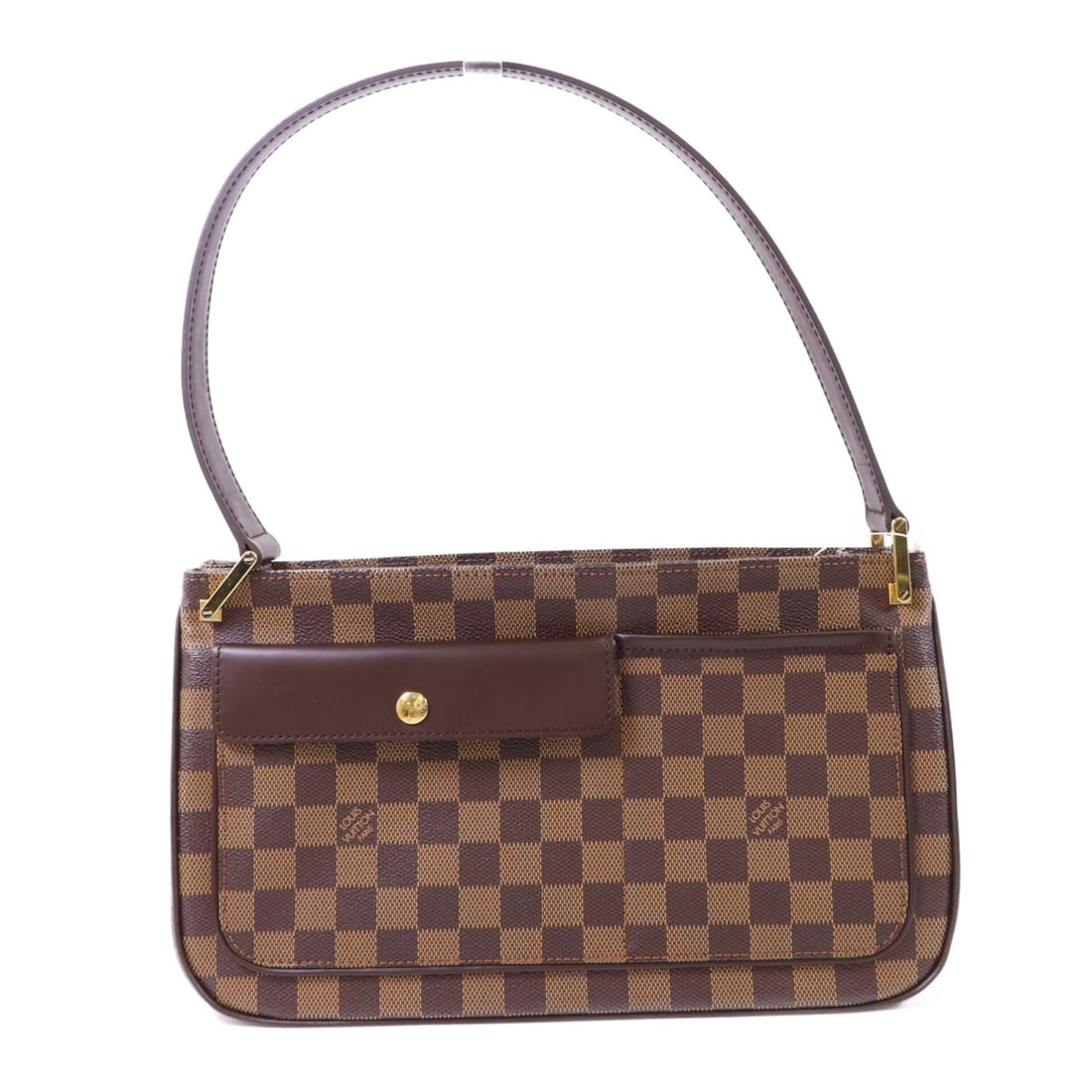 LOUIS VUITTON Aubagne Shoulder Bag N51129 Damier Brown GHW (1 of 17)