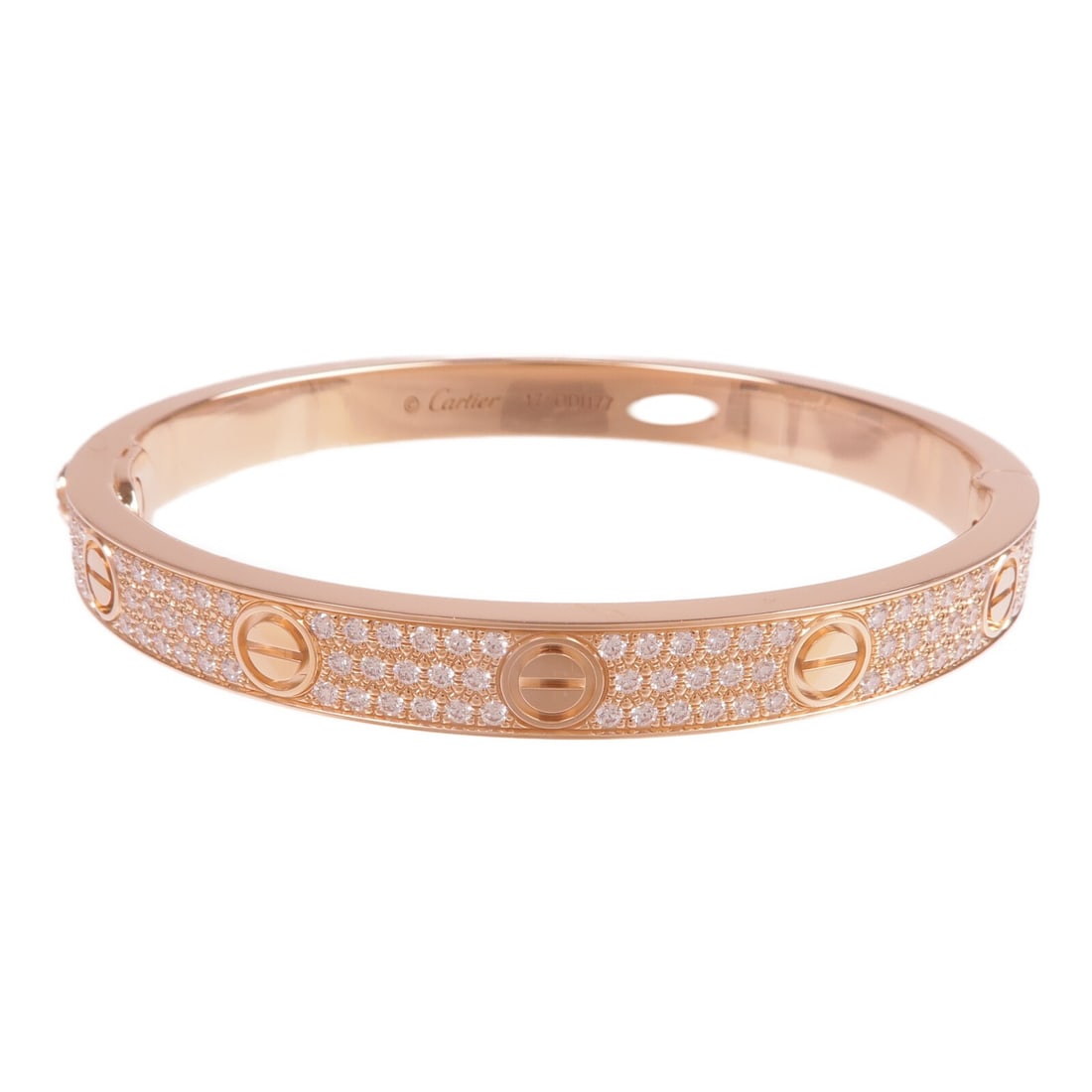 CARTIER Love Bracelet Classic Model 18K Pink Gold Diamond (1 of 11)