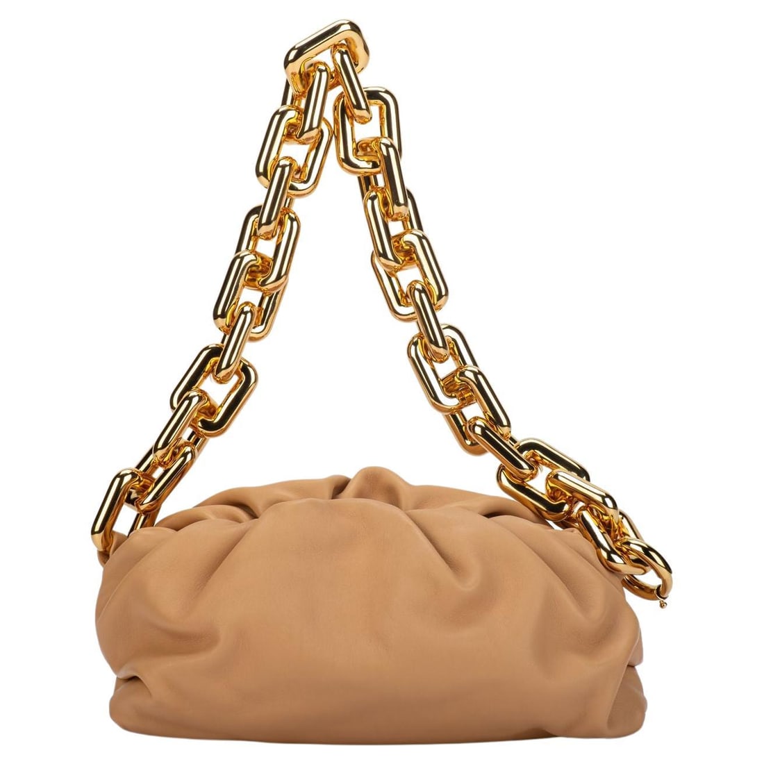 Bottega Veneta Almond Teen Chain Pouch Italy New with Dust Cover: Bottega Veneta Almond Teen Chain Pouch Italy New with Dust Cover Introducing the Bottega Veneta Almond Teen Chain Pouch, a stunning accessory that combines elegance with practicality. This brand new p