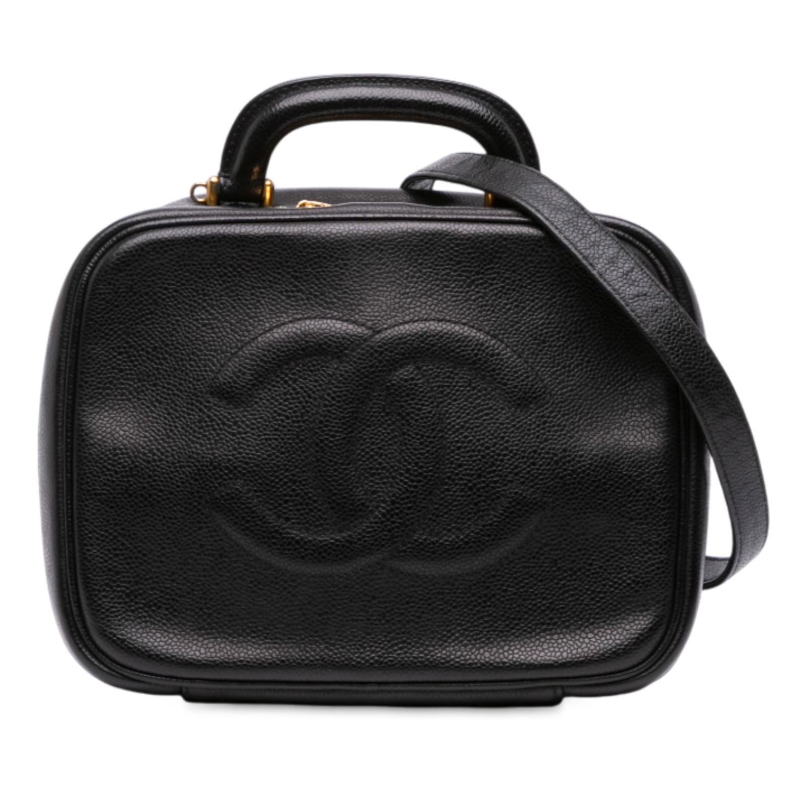 Chanel CC Caviar Leather Vanity Case Black Italy (1 of 11)