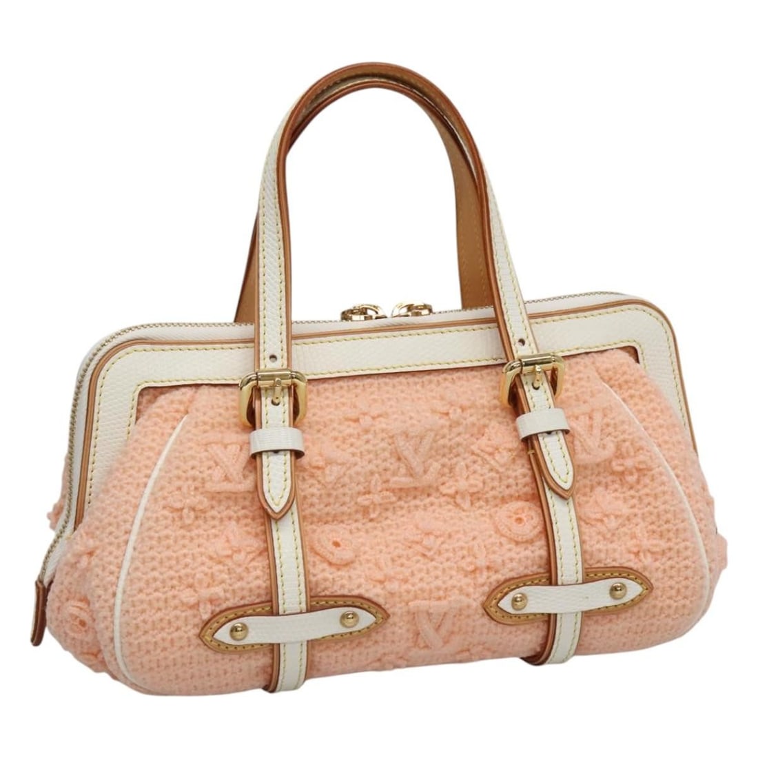 Louis Vuitton Limited Edition 2005 Sac Crochet PM Hand Bag Pink Wool Auth: Louis Vuitton Limited Edition 2005 Sac Crochet PM Hand Bag Pink Wool Auth This Louis Vuitton Limited Edition 2005 Sac Crochet PM Bag combines luxury and practicality. Crafted from high-quality wool, t