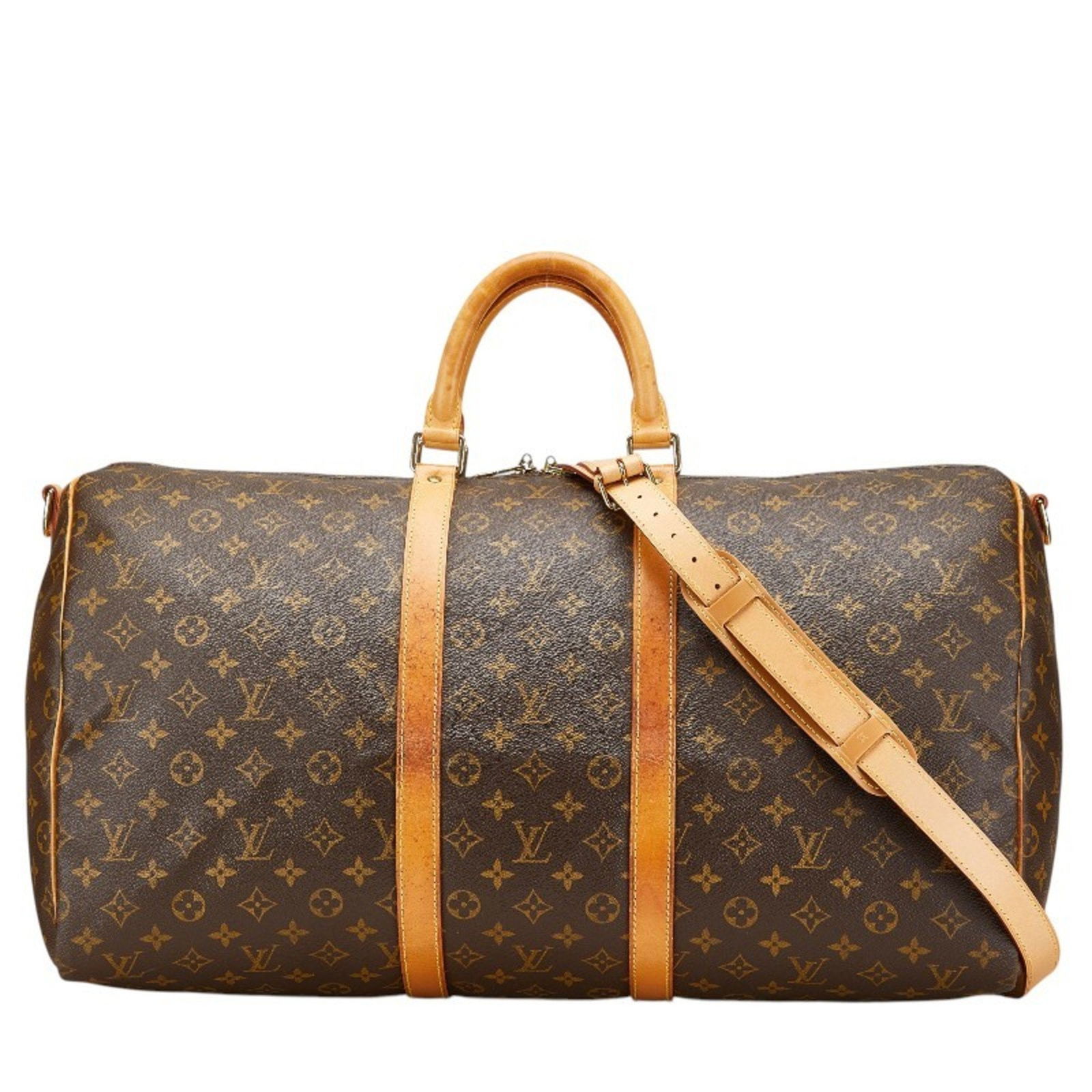 Louis Vuitton Keepall Bandouliere 55 Brown Canvas Travel Bag (1 of 1)