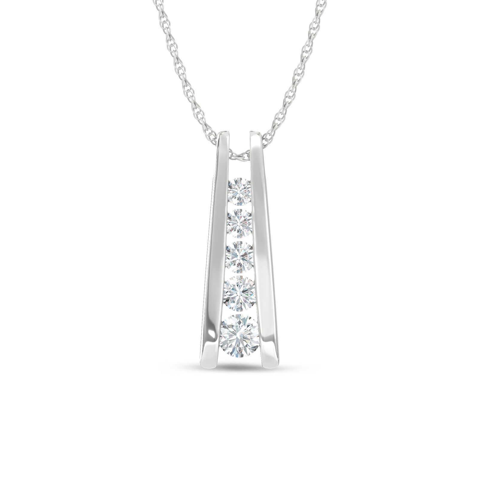 14K White Gold Lab Grown Diamond 1 Ct.Tw. Fashion Pendant (Without Chain): 14K White Gold Lab Grown Diamond 1 Ct.Tw. Fashion Pendant (Without Chain) This sophisticated fashion pendant in 14K white gold sparkles with lab-grown diamonds totaling 1 carat total weight for versat