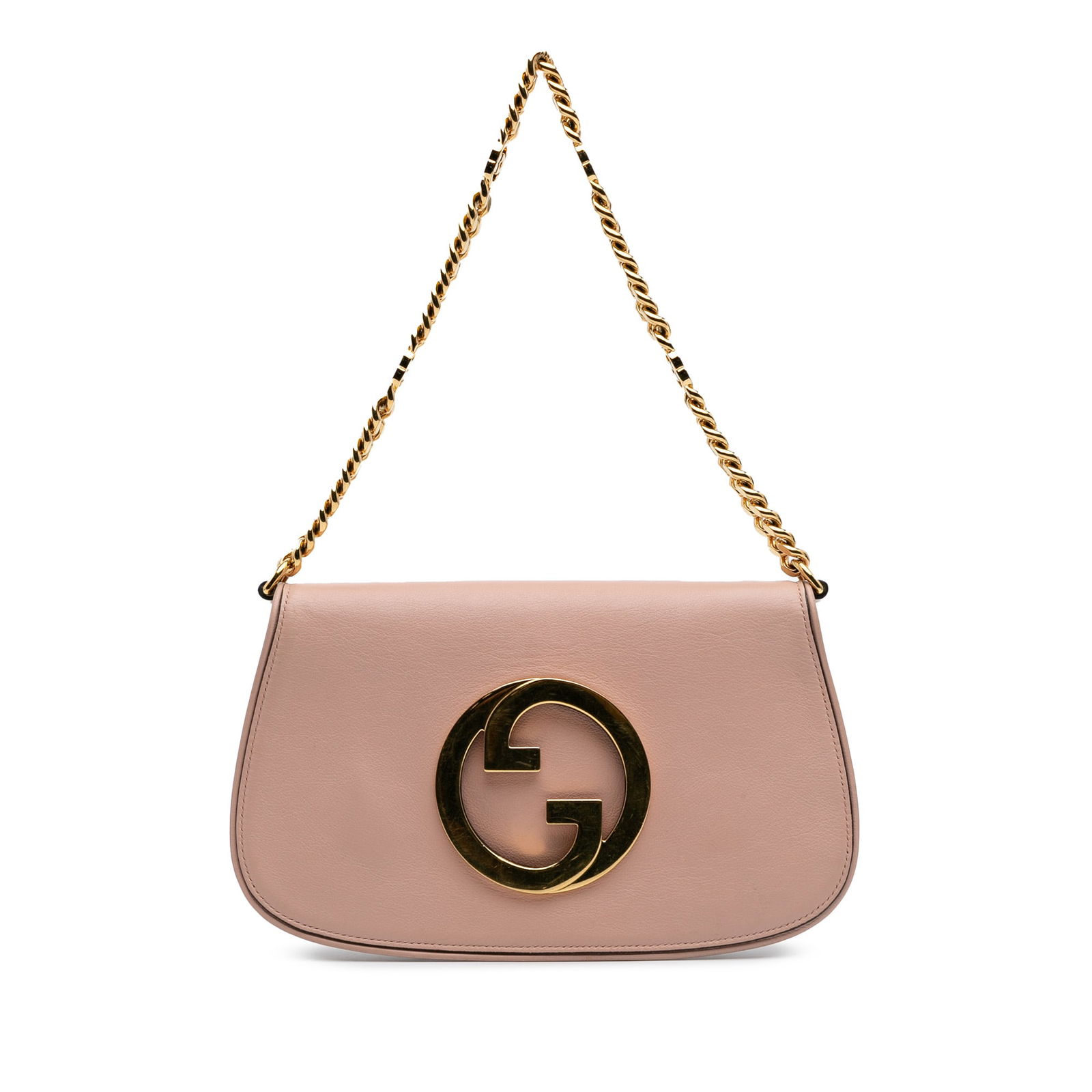 Gucci Pink Calfskin Blondie Chain Satchel with Detachable Straps: Gucci Pink Calfskin Blondie Chain Satchel with Detachable Straps The Gucci Calfskin Blondie Chain Satchel is a stylish and functional bag crafted from high-quality calf leather. This satchel features