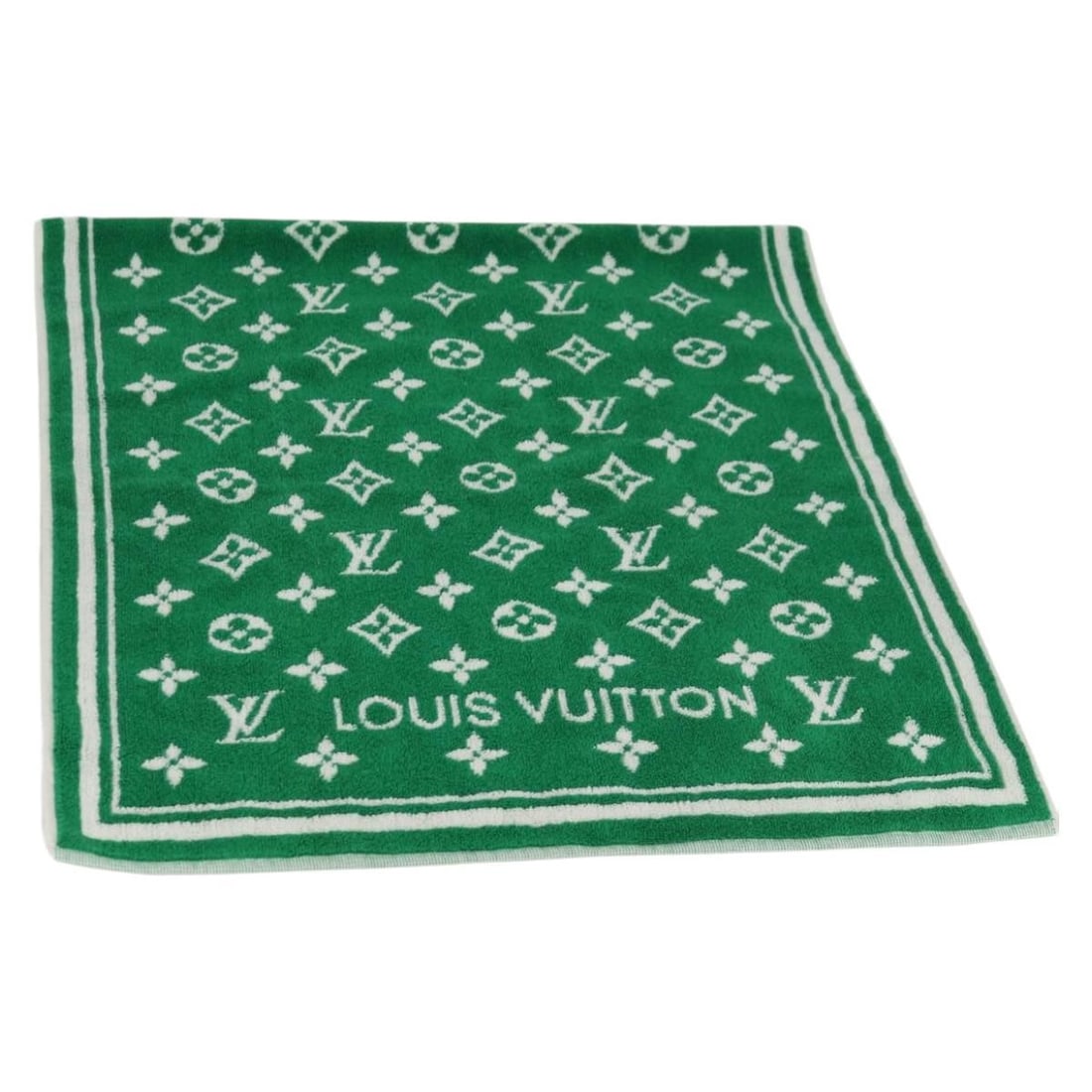 Louis Vuitton Monogram Beach Towel M77752 Green White Cotton Italy (1 of 16)