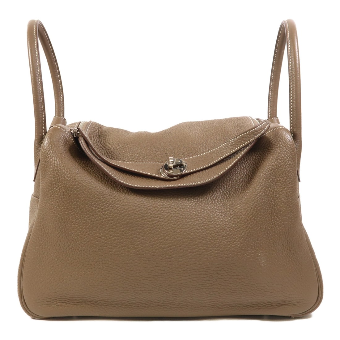 Lindy 34 Clemence Leather Two Way Shoulder Bag in Etoupe by Hermes (1 of 18)
