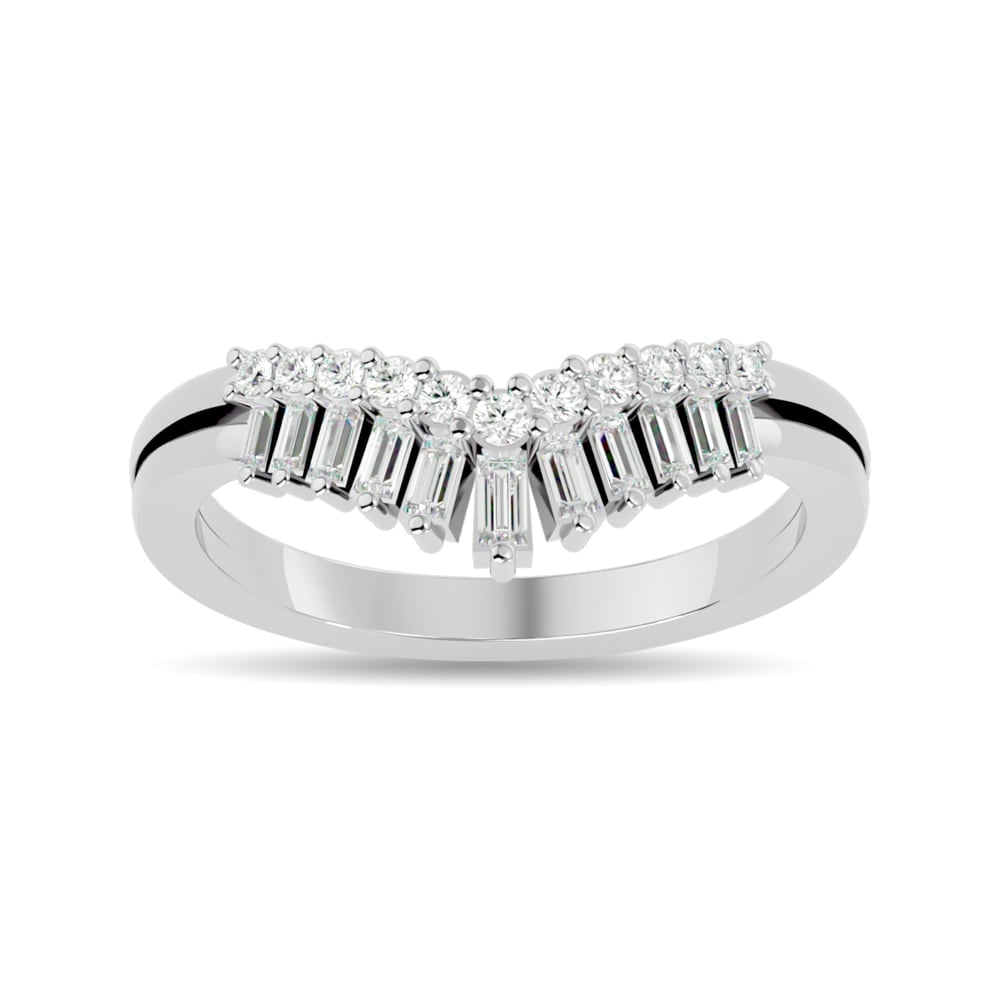 Diamond 1/3 Ct.tw Chevron Band in 10K White Gold: Diamond 1/3 Ct.tw Chevron Band in 10K White Gold 10k White Gold Stone Color: Gh Stone Clarity: Si2 This item may take 2-5 weeks for shipping. PLEASE NOTE: Framed, Large, or heavy items do not have shi
