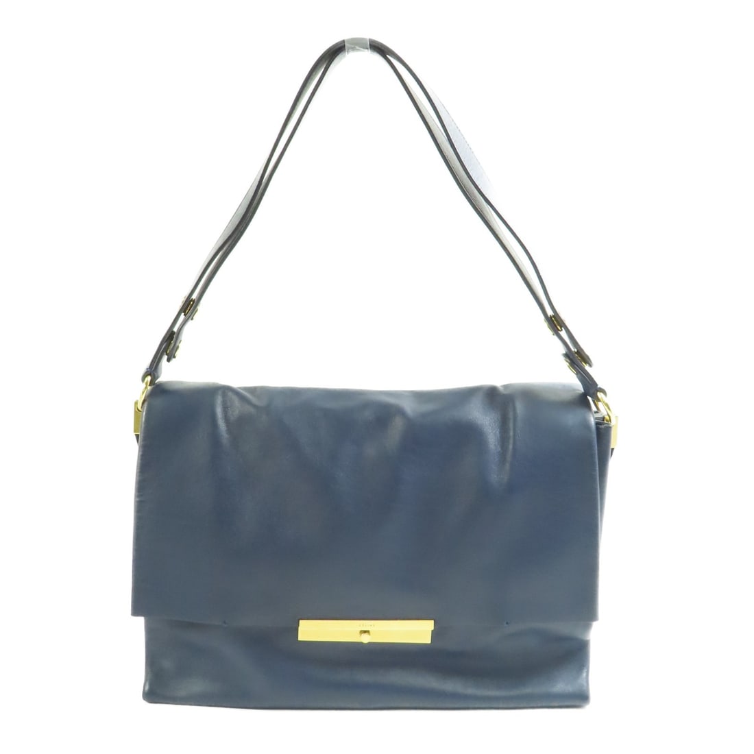 CELINE Blue Calfskin Leather Shoulder Bag GHW (1 of 15)