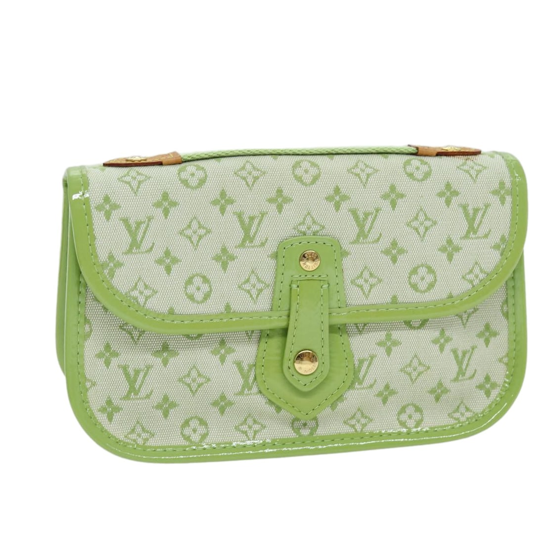 LOUIS VUITTON Monogram Mini Trousse Marie Pouch Almond Green M92935 Auth: LOUIS VUITTON Monogram Mini Trousse Marie Pouch Almond Green M92935 Auth This exquisite Louis Vuitton Monogram Mini Trousse Marie Kate Pouch in Almond Green is a stylish accessory that embodies luxury