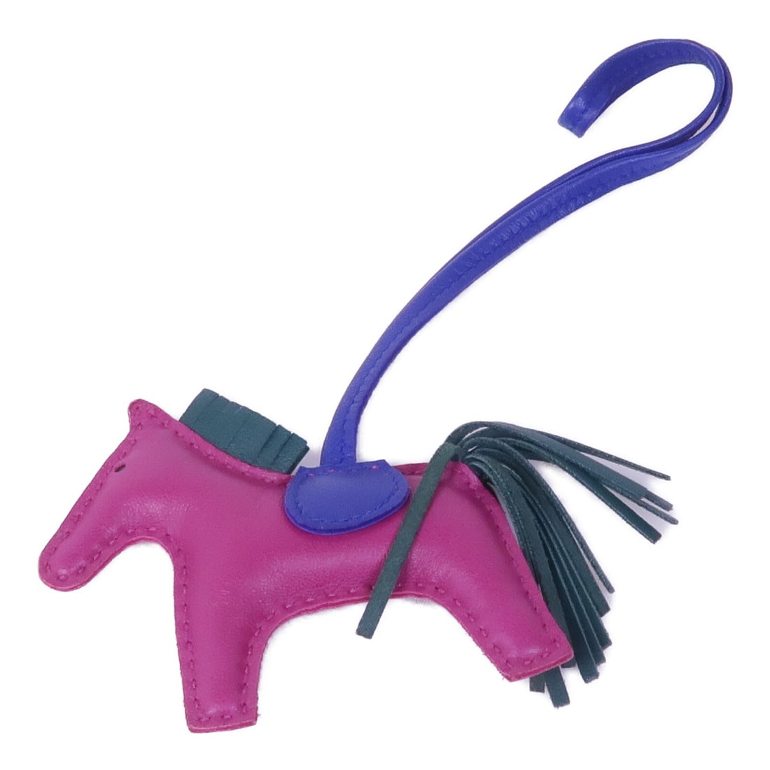 HERMES Rodeo PM Charm Purple Blue Green Lambskin Leather (1 of 7)