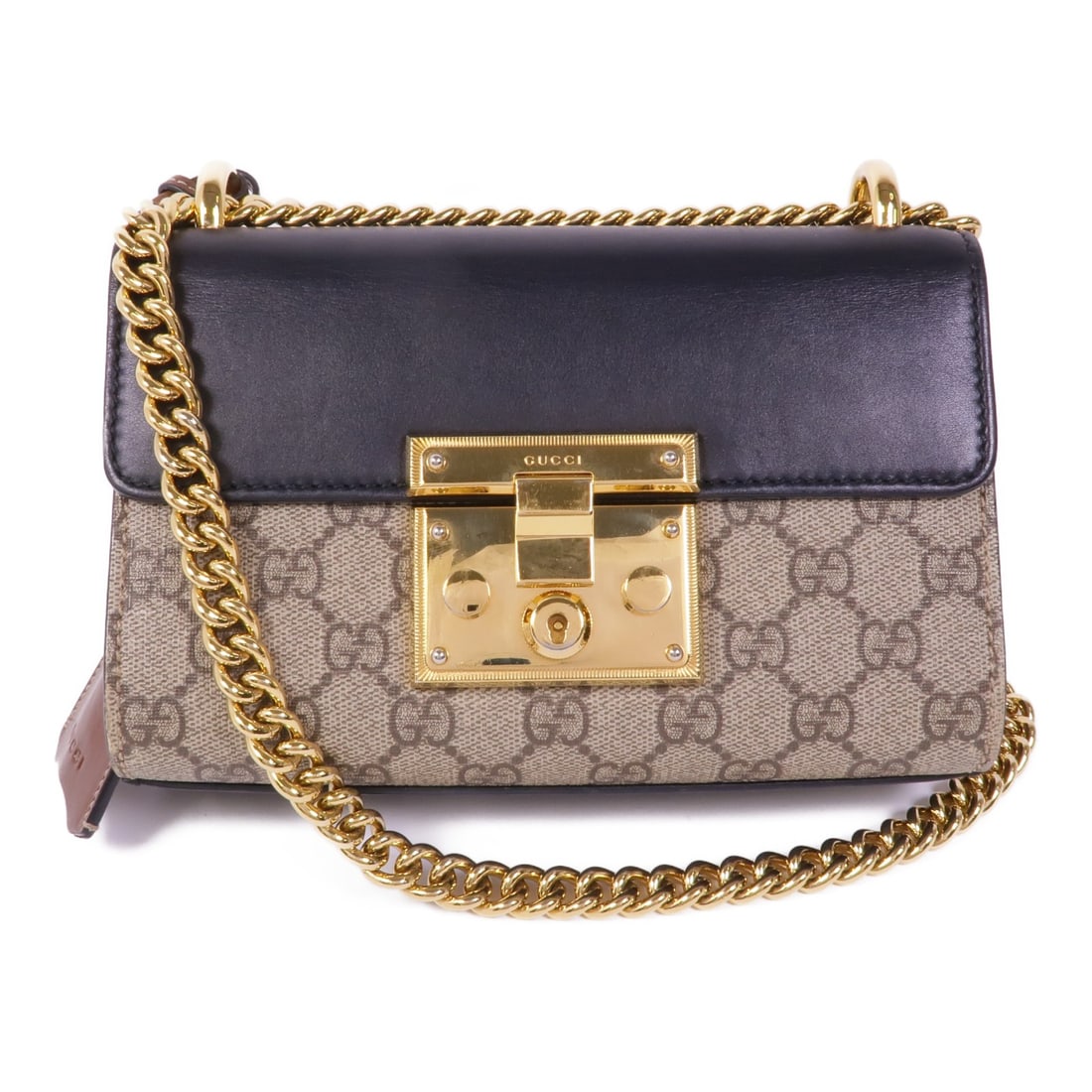 GUCCI GG GHW Padlock Small Shoulder Bag Coated Canvas Leather (1 of 17)