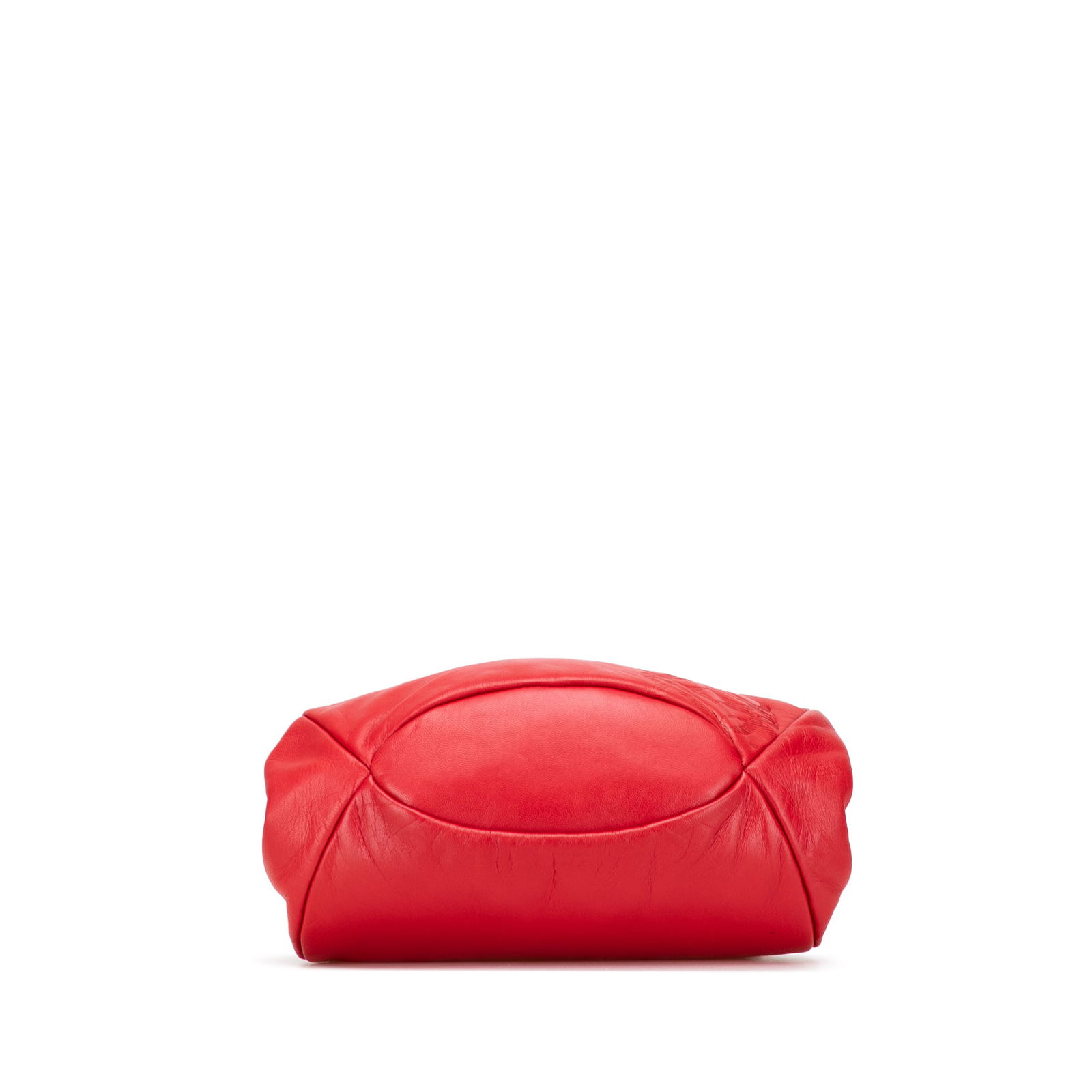 LOEWE Red Leather Anagram Frame Handbag - 3
