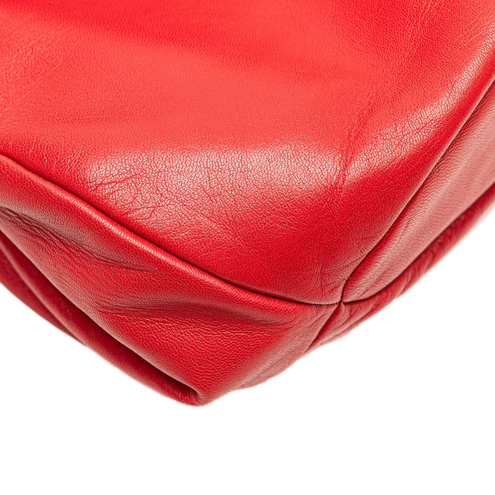 LOEWE Red Leather Anagram Frame Handbag - 7