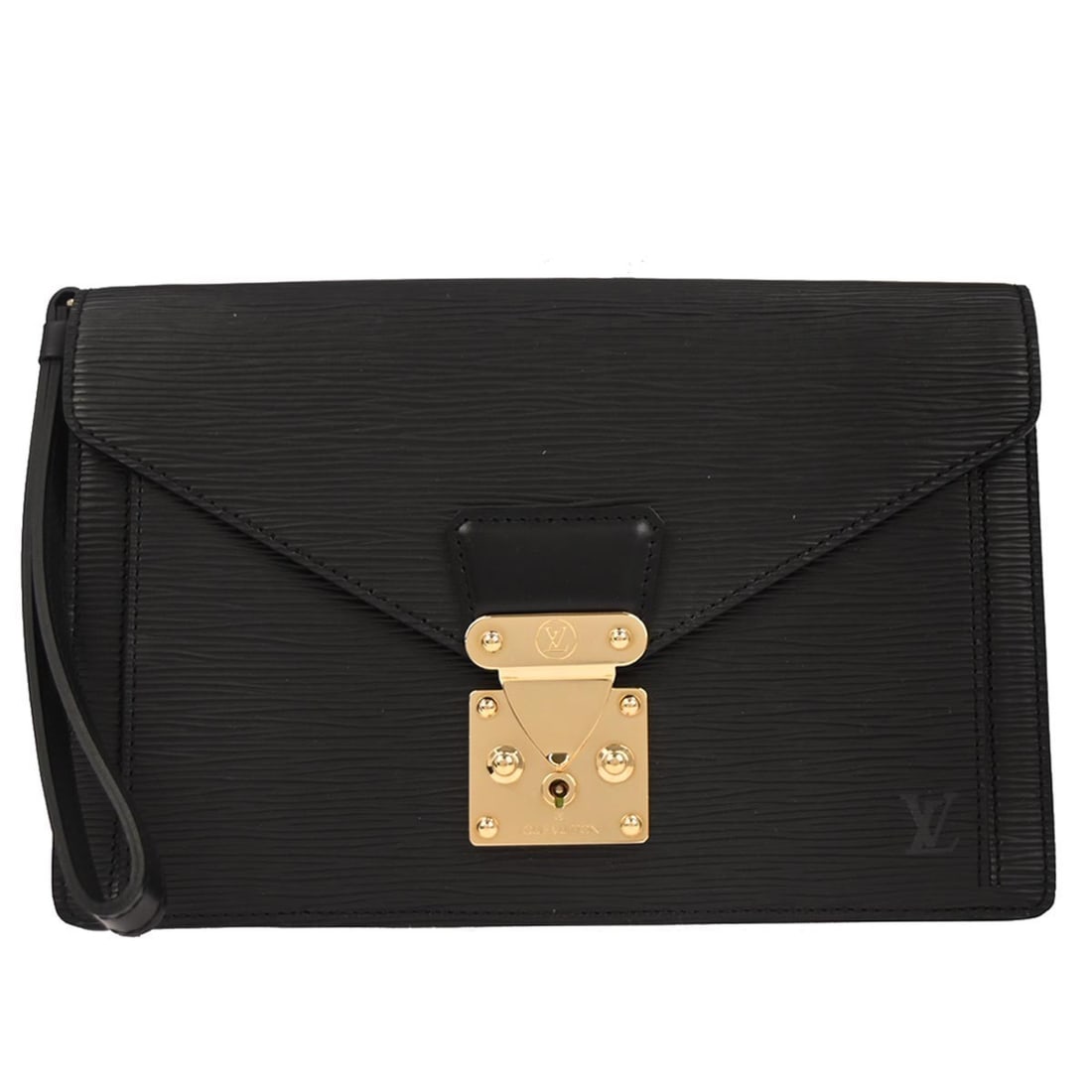 Louis Vuitton Epi Leather Dragonne Black Clutch Wristlet M52612 VI0031 (1 of 10)